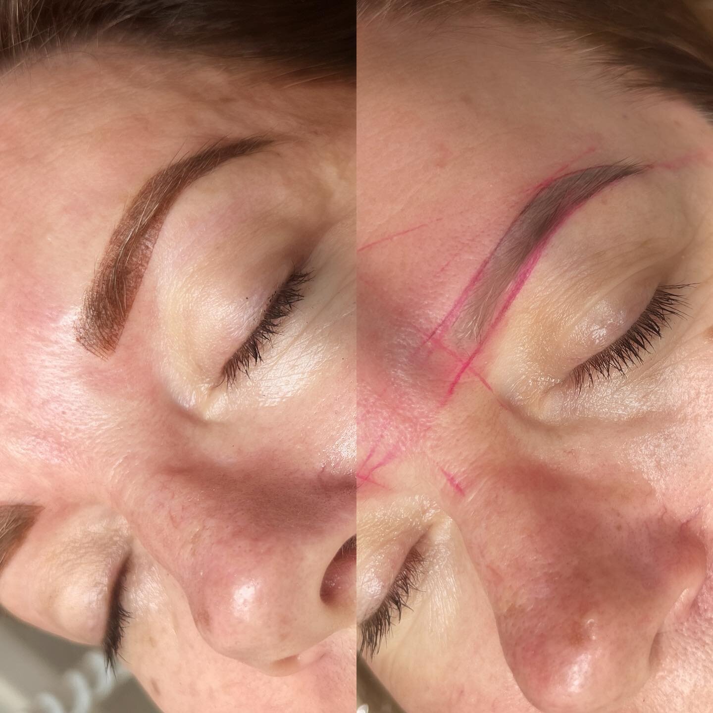 Bringing  life to old grey brows 🤍
Old pigment will sometimes turn grey but never fear we can fix this and correct colour by bringing some warmth back into them &hellip;