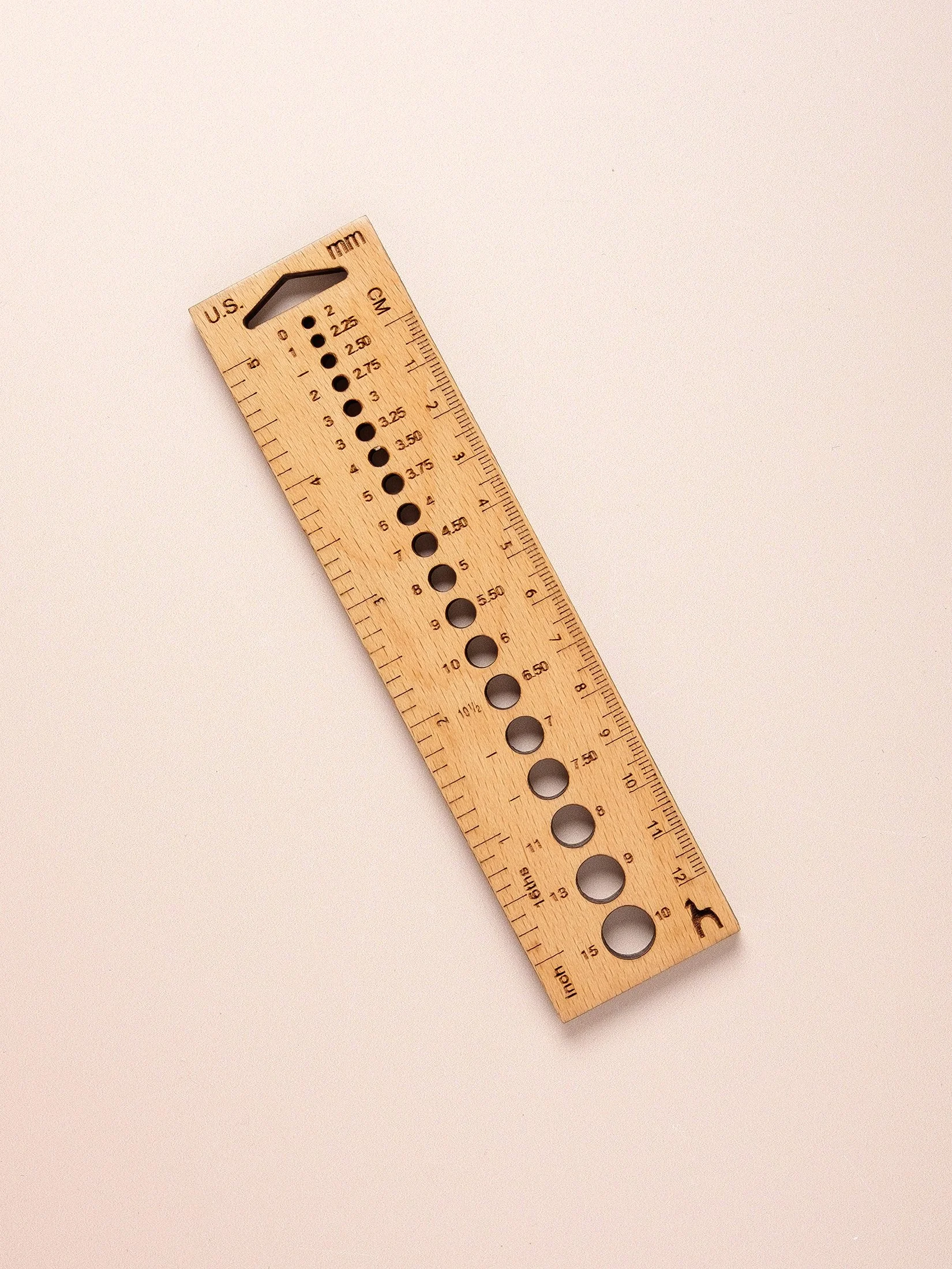 Pony wood Knitting Gauge
