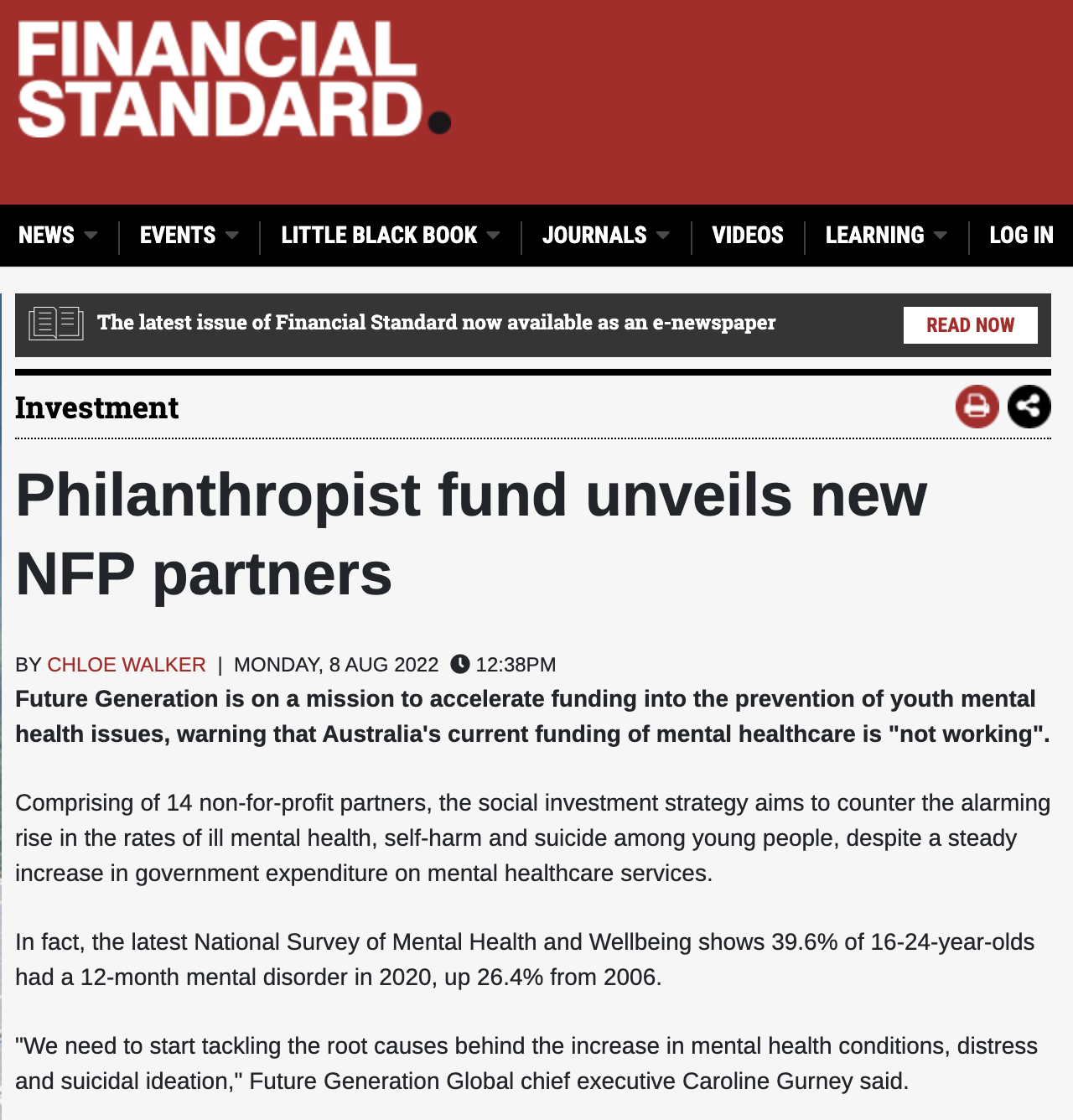 Philanthropist fund unveils new NFP partners