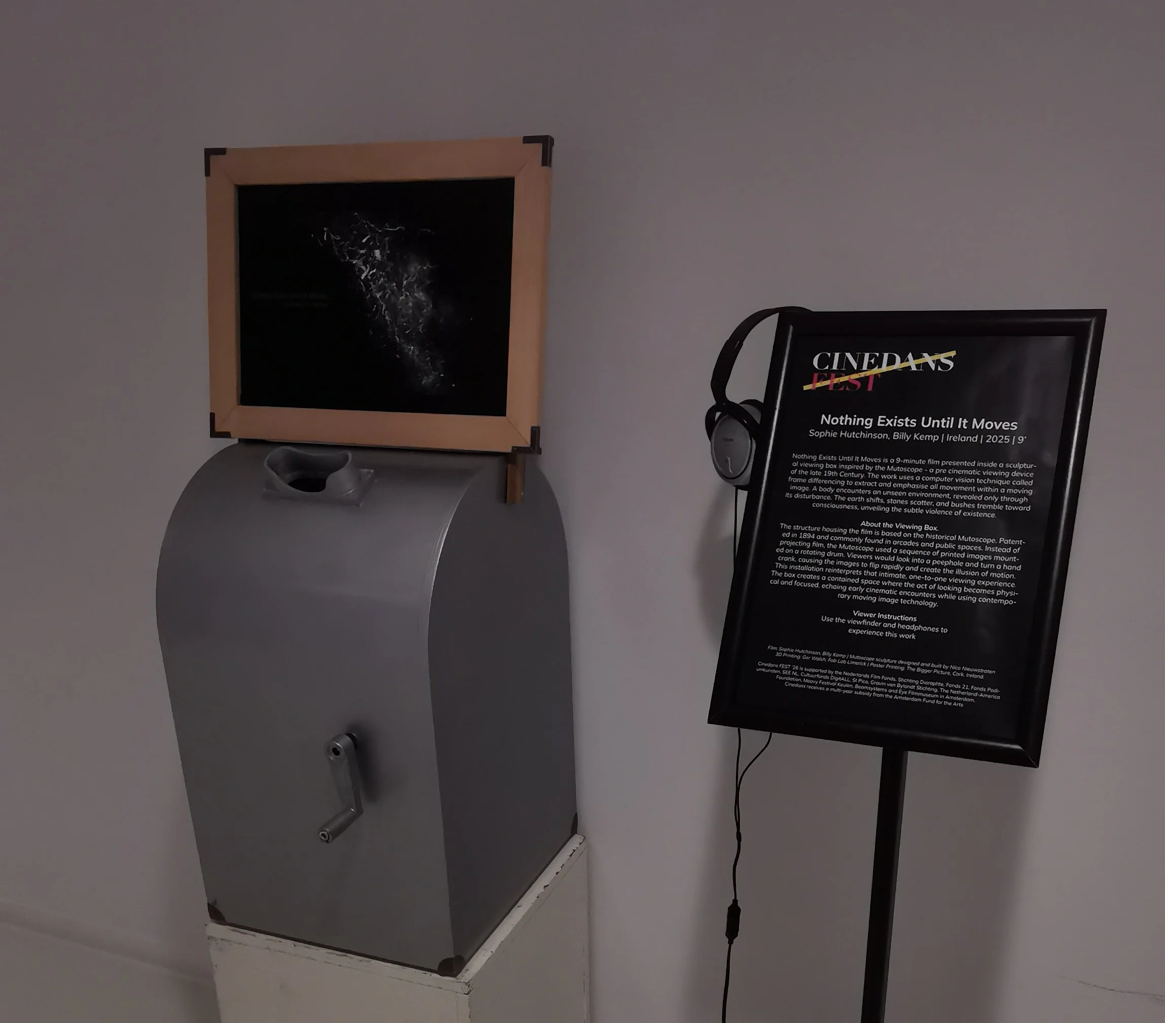 Nothing Exists Until It Moves Installation