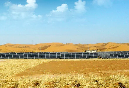 30MW photovoltaic power station in desert in Zhongwei, Ningxia