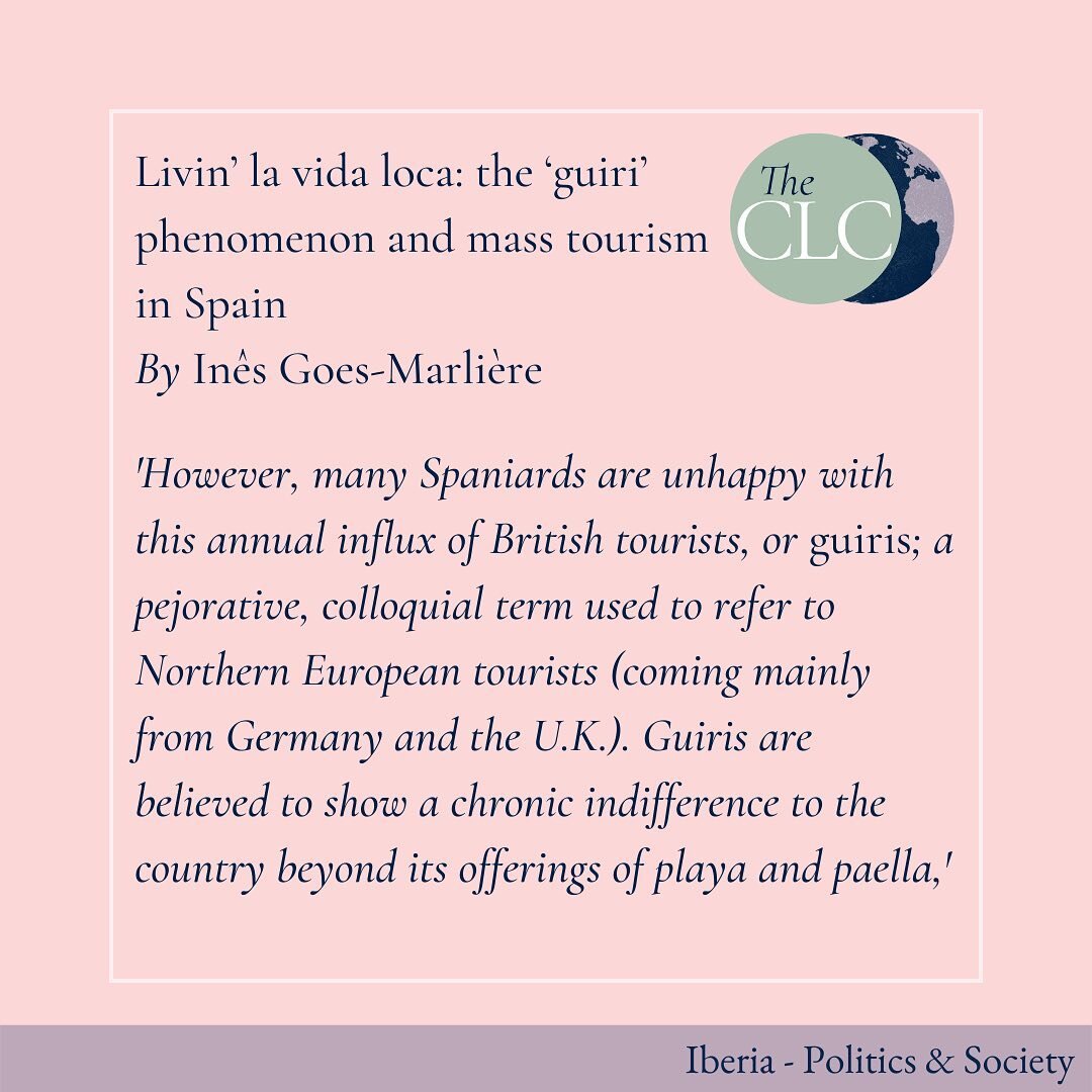 In&ecirc;s Goes-Marli&egrave;re points out the extent to which &lsquo;guiri&rsquo; mocking has become embedded in Spanish culture, politically charged, as an expression of the consequences of tourism on local communities.