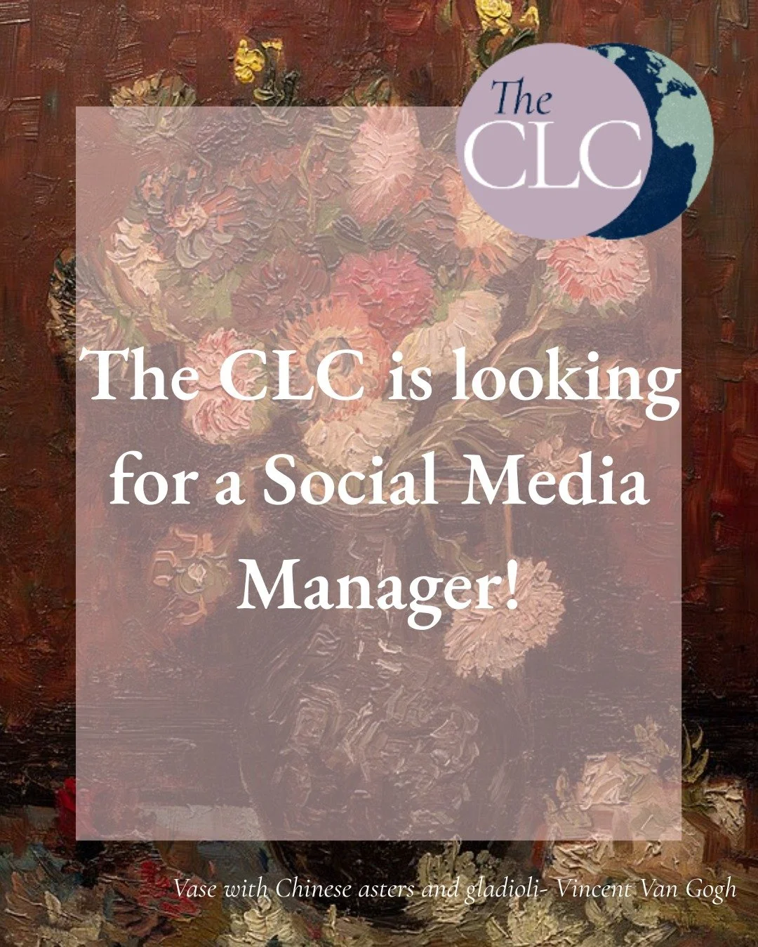 The CLC is recruiting!
Want to join our team as a Social Media Manager? Get involved with the Executive Committee and help us reach a wider audience.
Interested? Email us or DM with questions. We can't wait to see your applications!