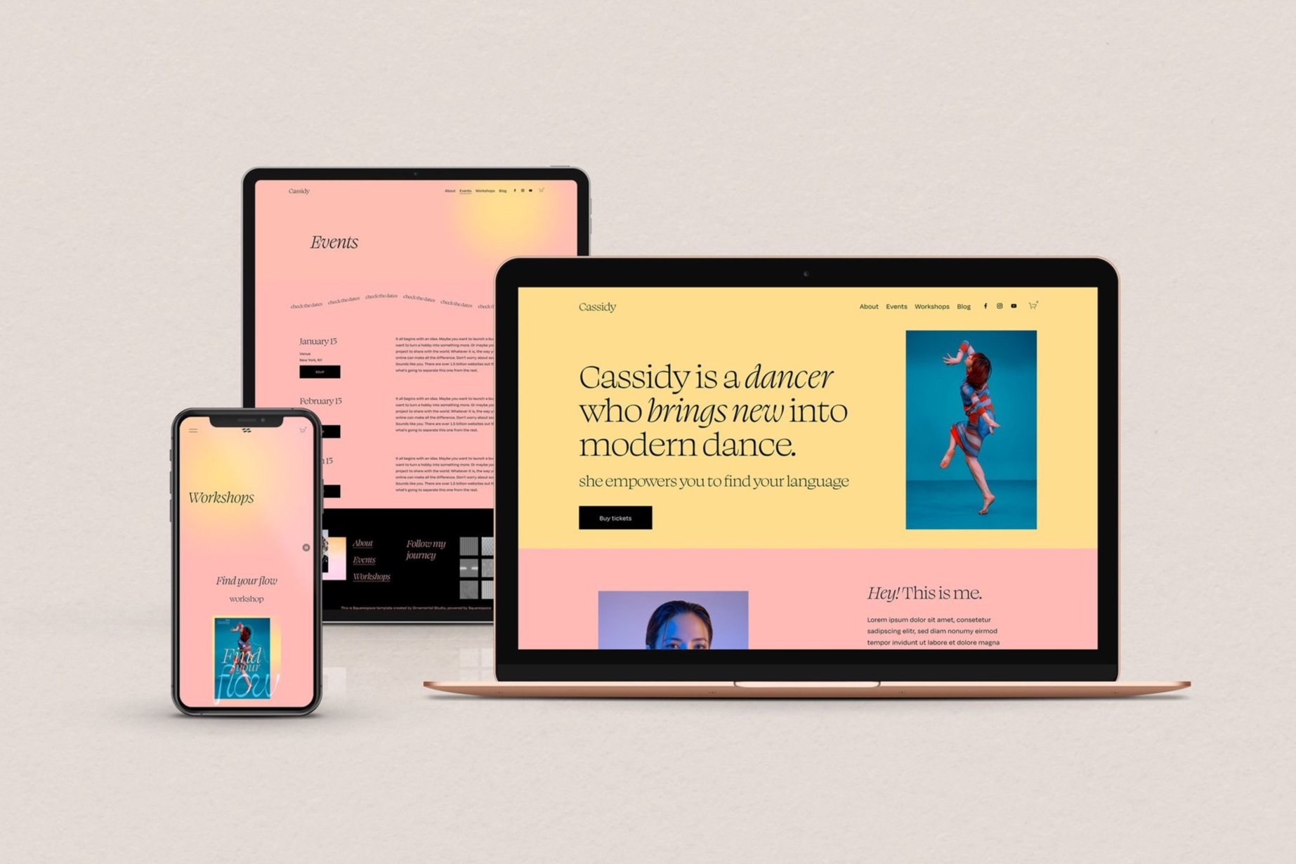Cassidy Squarespace Template