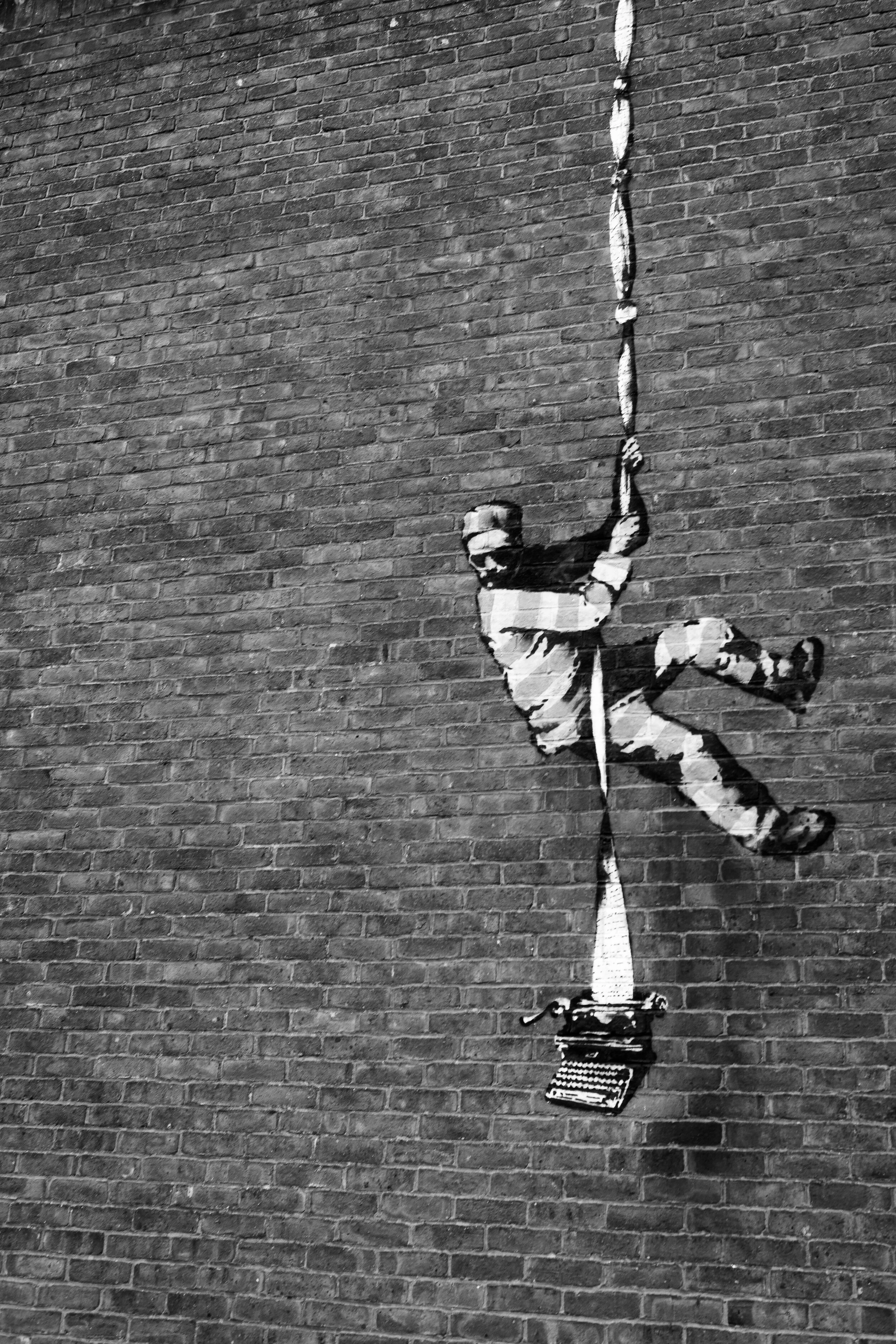 Banksy Street Art; Reading Prison.  (Copyright 2021 © peterclaphamphotography)