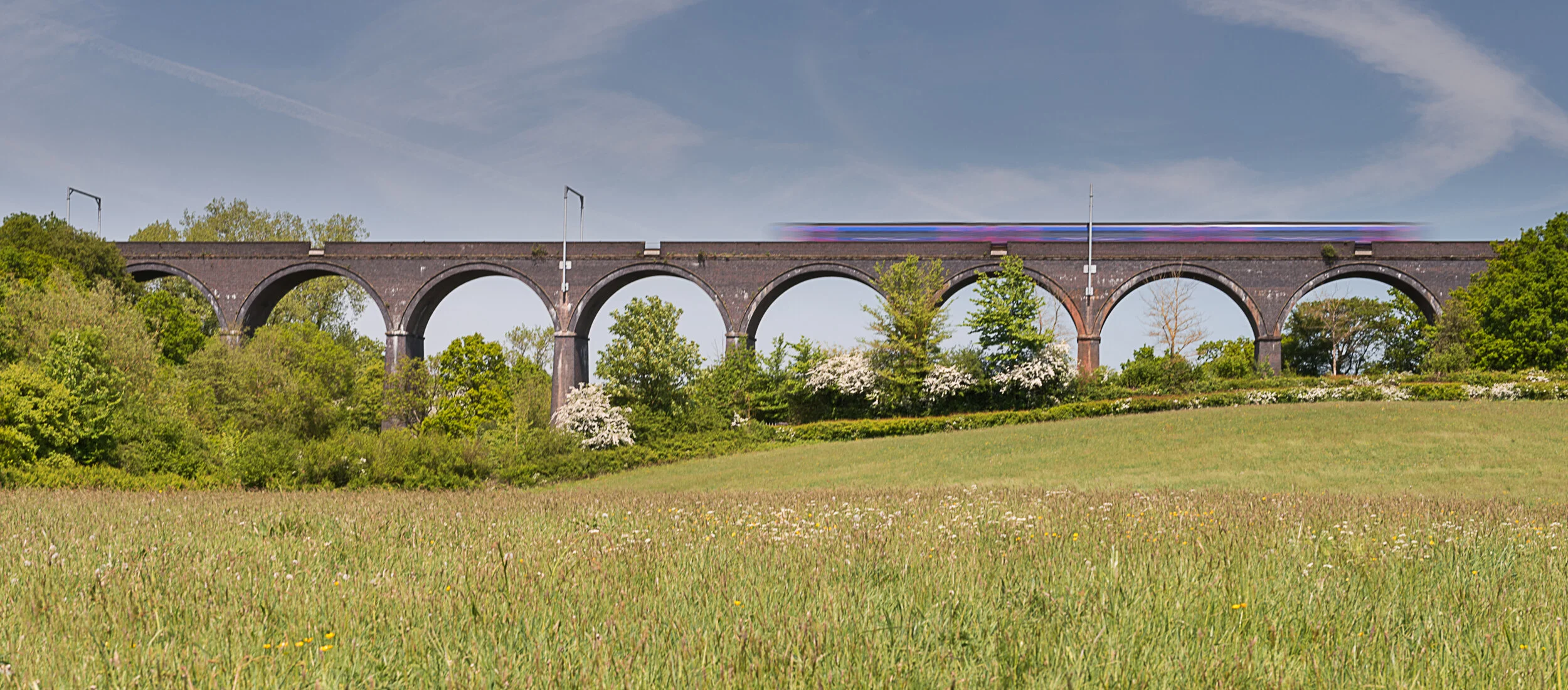 GWR Line Over The Huckford Viaduct; South Gloucestershire, UK.  (Copyright 2020 © peterclaphamphotography) 