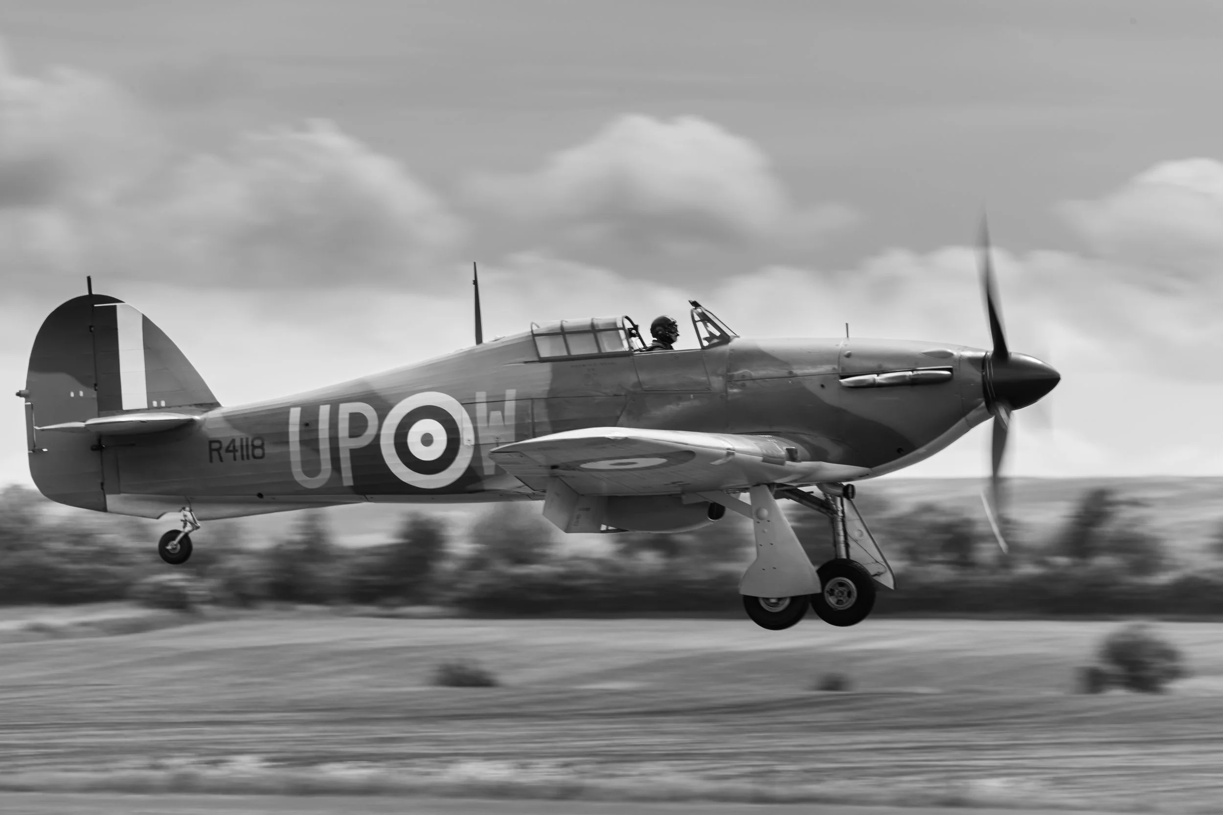 This Hawker Hurricane Mk1 R4118 is said to be the most historic fighter aircraft to have survived the war. It was delivered new to 605 (County of Warwick) Squadron at Drem on 17 August 1940. During the Battle of Britain it flew 49 sorties from Croydo