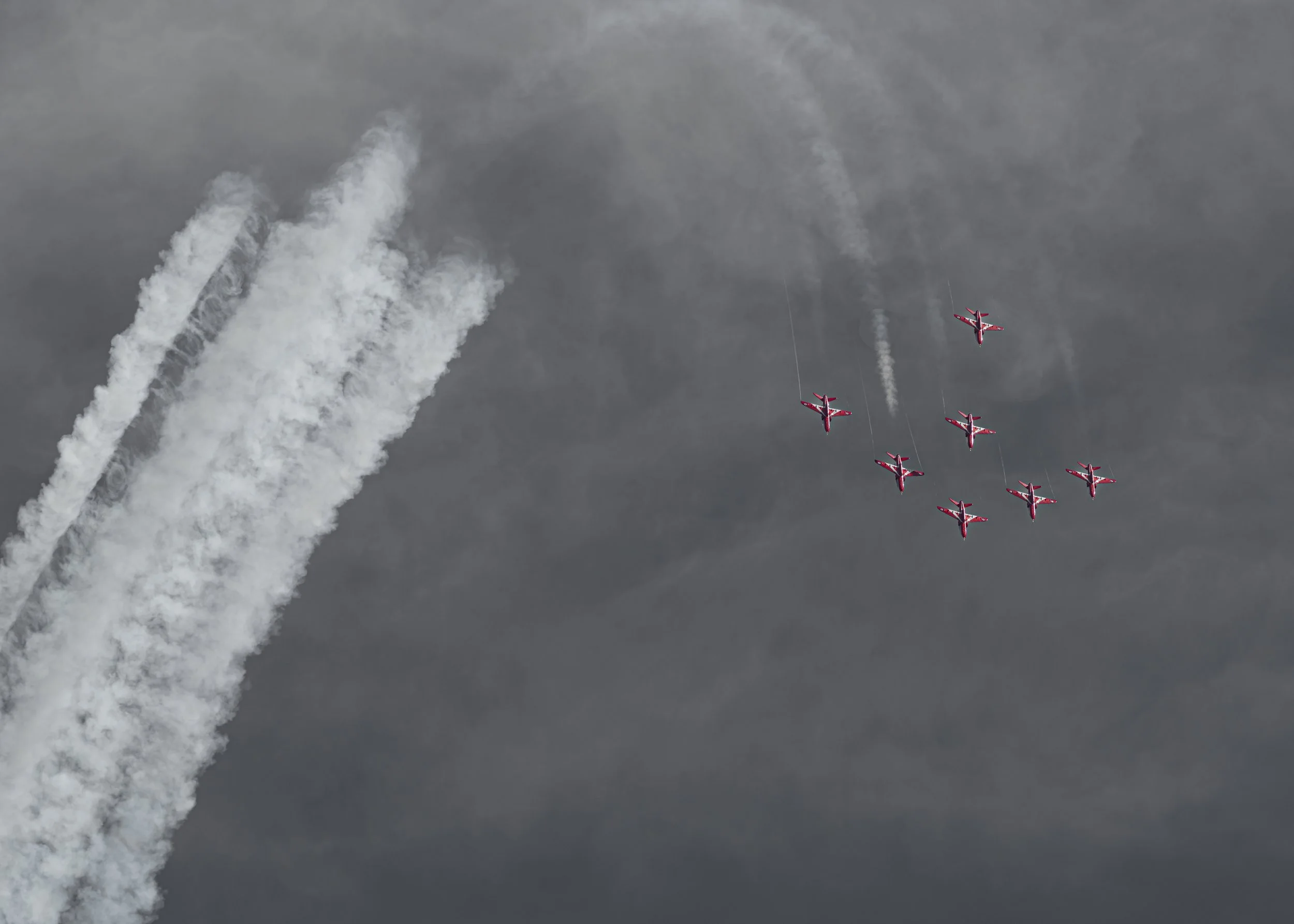 Red Arrows Display. (Copyright 2024 © peterclaphamphotography) 