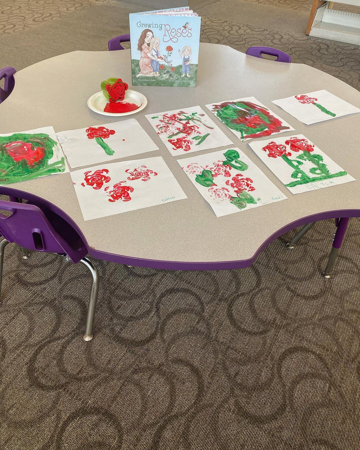 This morning I was invited to read #growingrosesthebook to a group of friends at a local library!
-
@cathersk even organized a rose craft for our friends to enjoy!
-
#therosesistersgardenseries