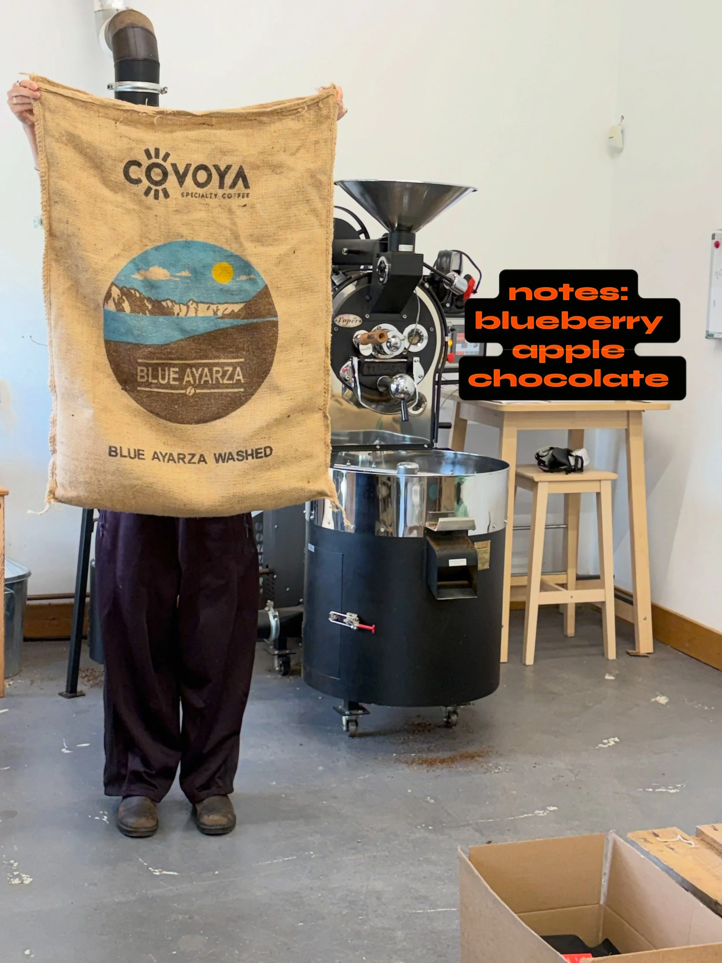 just finished another sack of this one! very fruity washed guatemalan with notes of blueberry, apple and chocolate. here at hq we love this on espresso and filter! 
(end of the bag means this beautiful coloured sack is also now for sale)