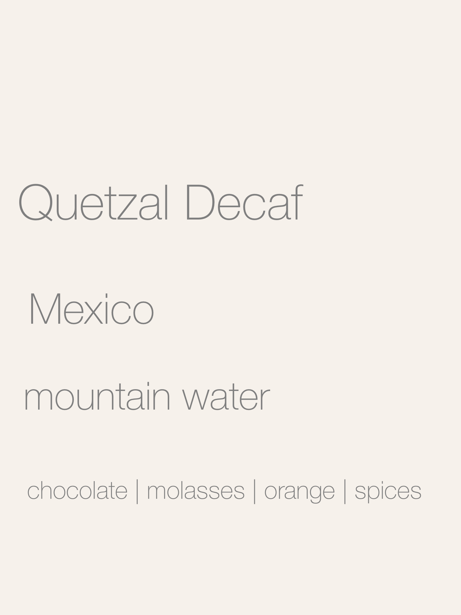Mexican Mountain Water Decaf | Quetzal by Lars & Margo