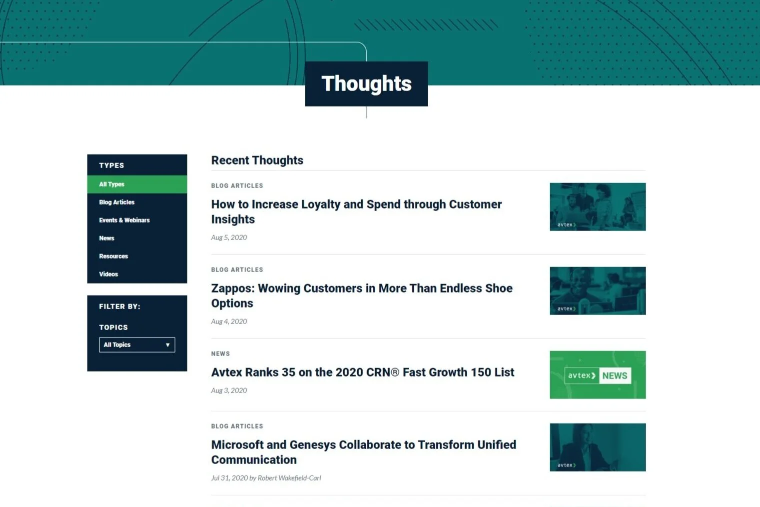 Avtex Thoughts: Blog Strategy &amp; Content