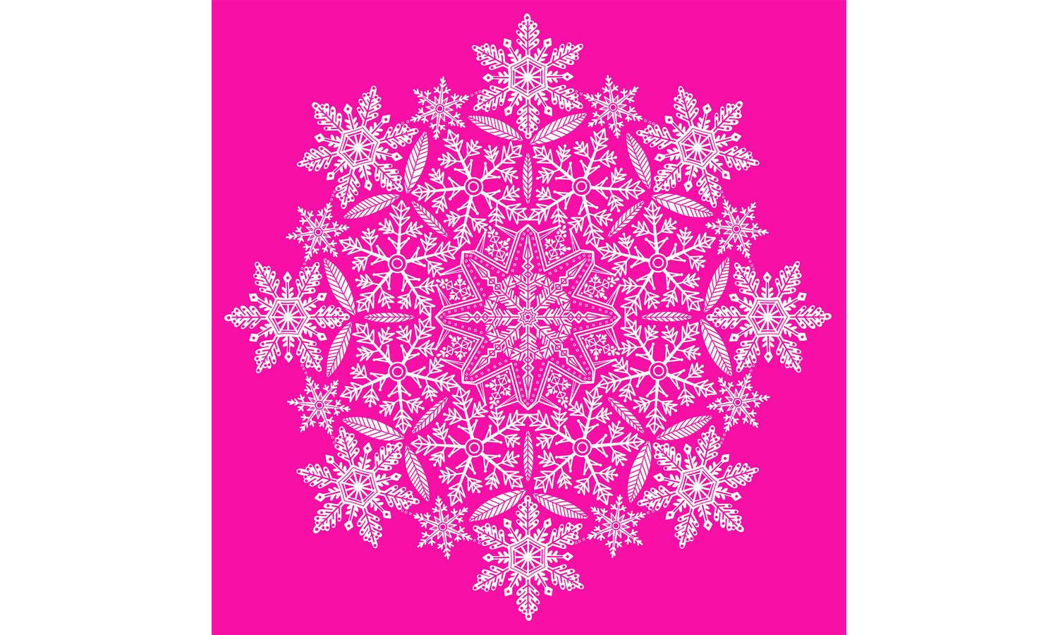 Snowflake Mandala shown at 40 x 40cm in a living room