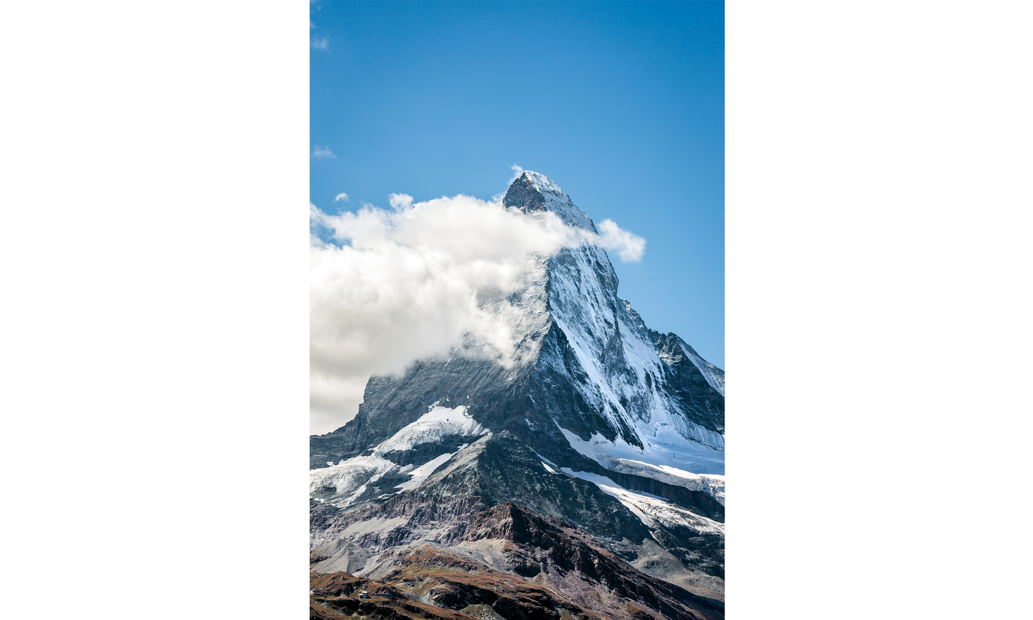 The Matterhorn in summer shown at 20 x 30cm (Standard 3:2) in a living room