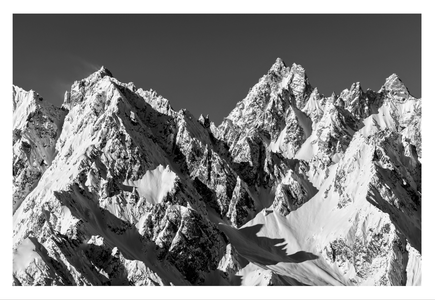 Aiguilles Dorées from Vichères shown at 30 x 20cm (Standard 3:2) in a living room
