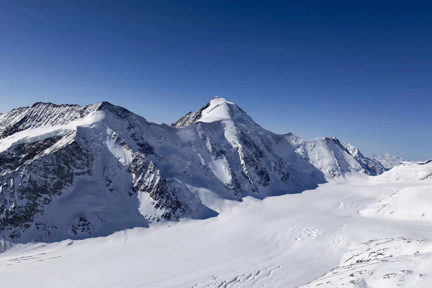 Aletschhorn Ancient and Unhurried shown at 30 x 20cm (Standard 3:2) in a living room
