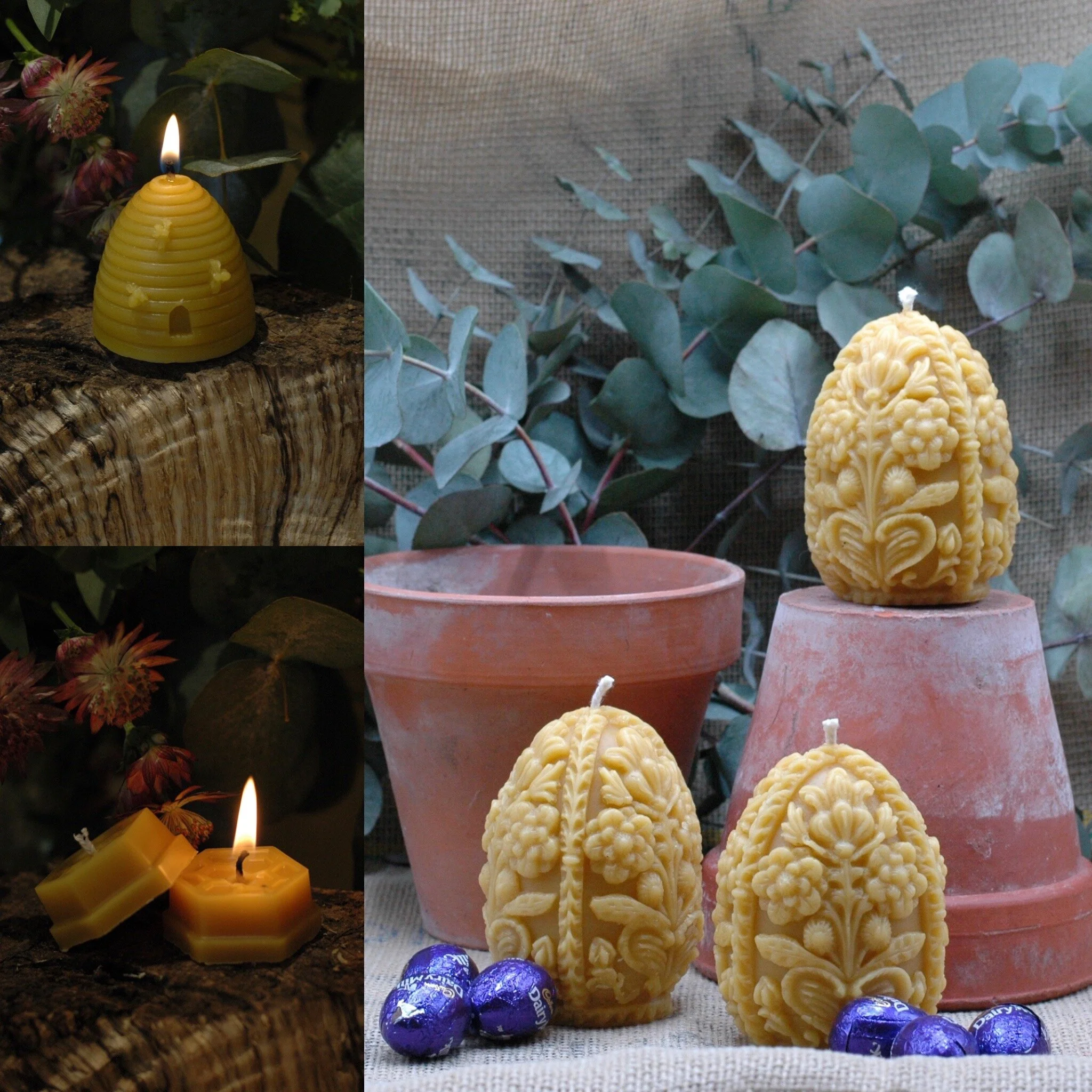 Pure beeswax candles traditionally hand dipped, only using the finest ...