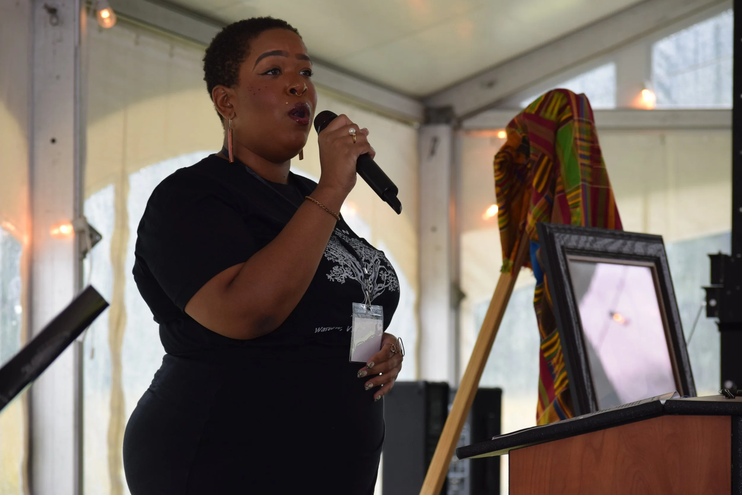 Spirituals were sung by Veronica Williams, Descendant