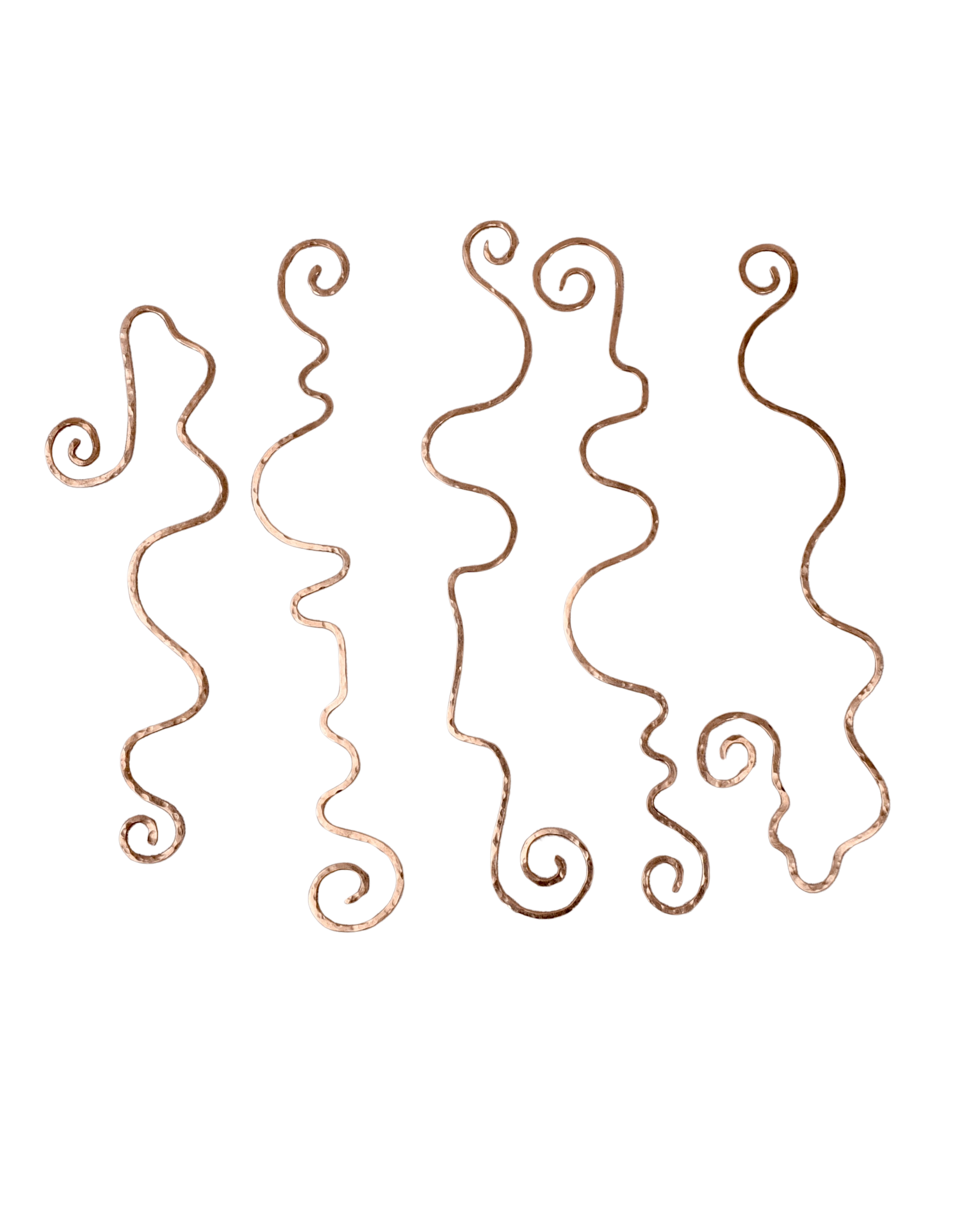 spiral hand hammered bronze bookmark