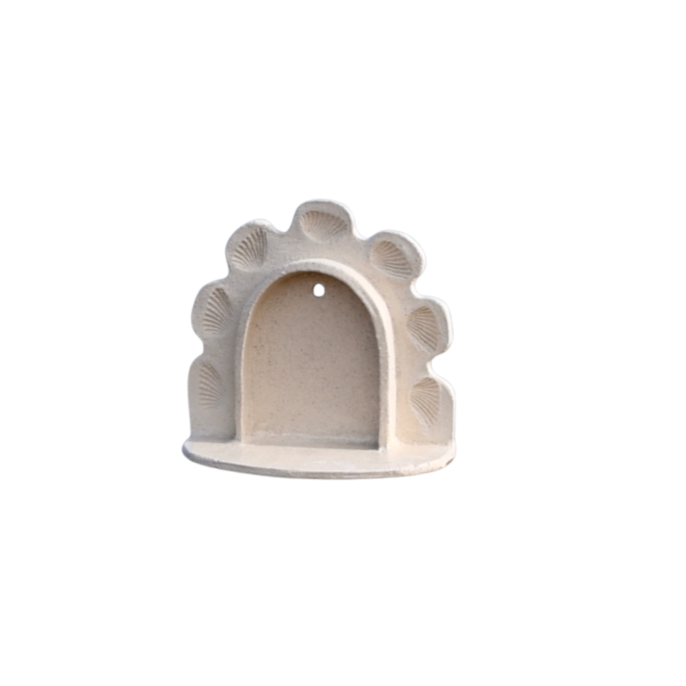 wabi sabi, hand formed grotto alter, modern primitive clay ceramic