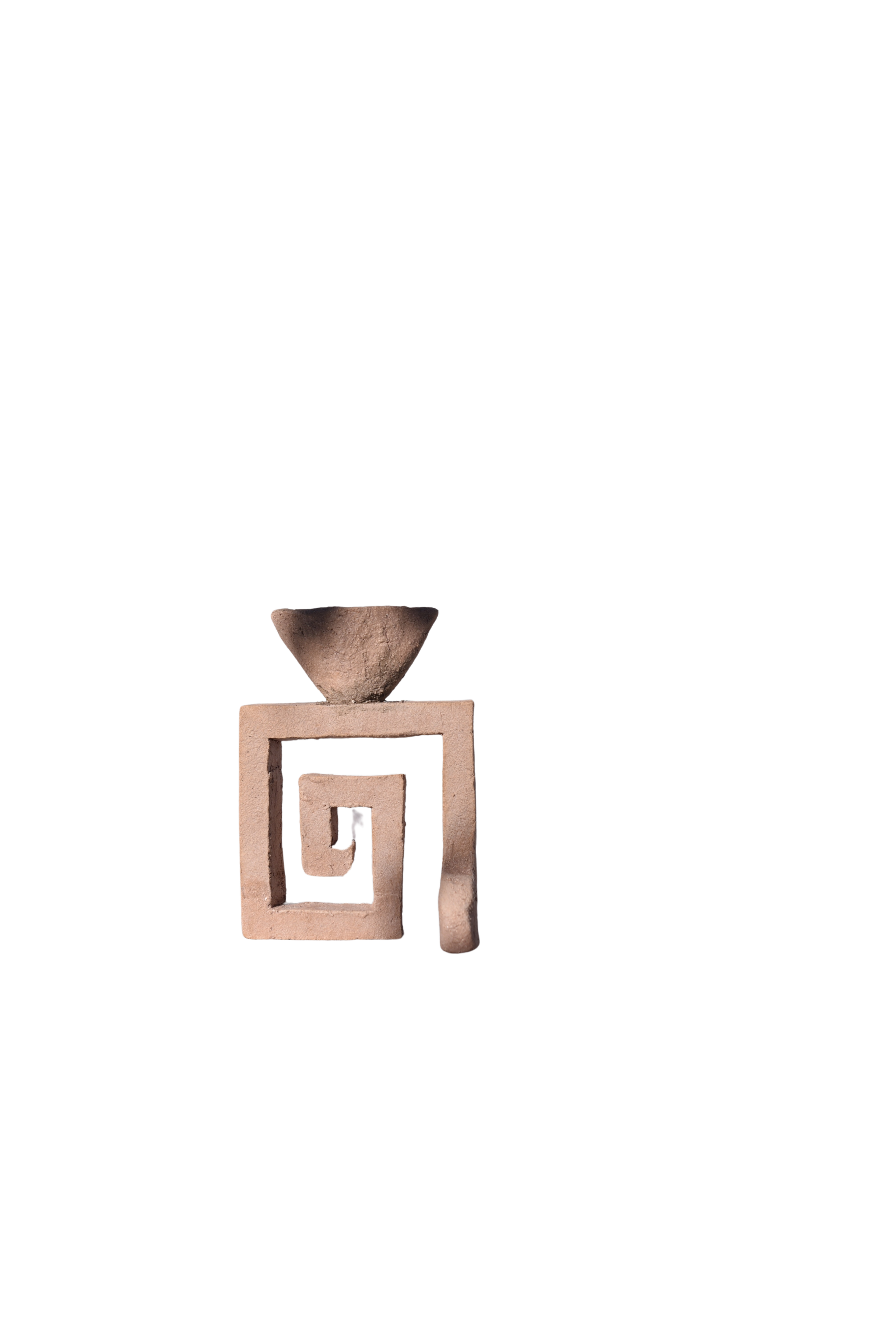 spiral ceramic candle holder
