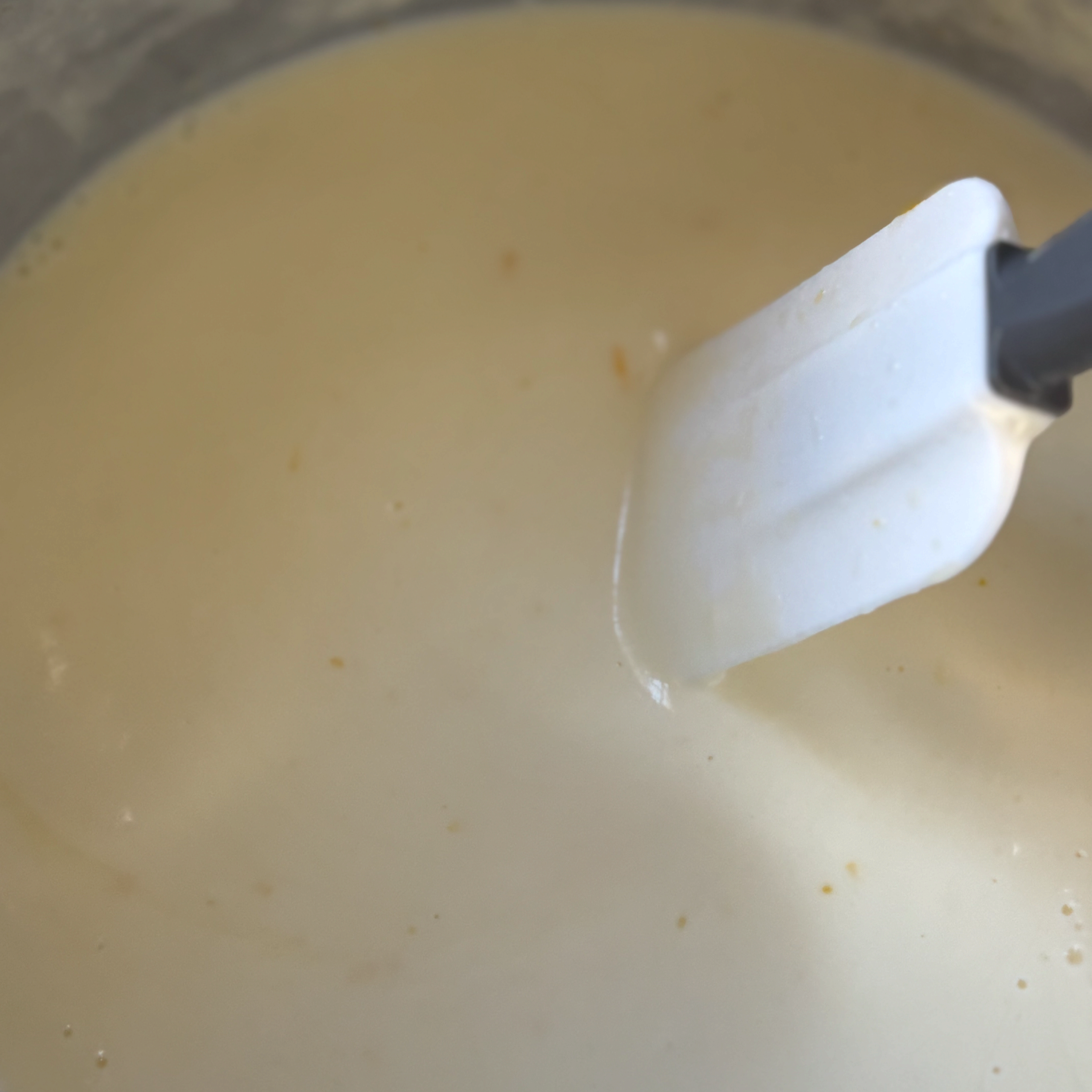 Gentle stir until thickened