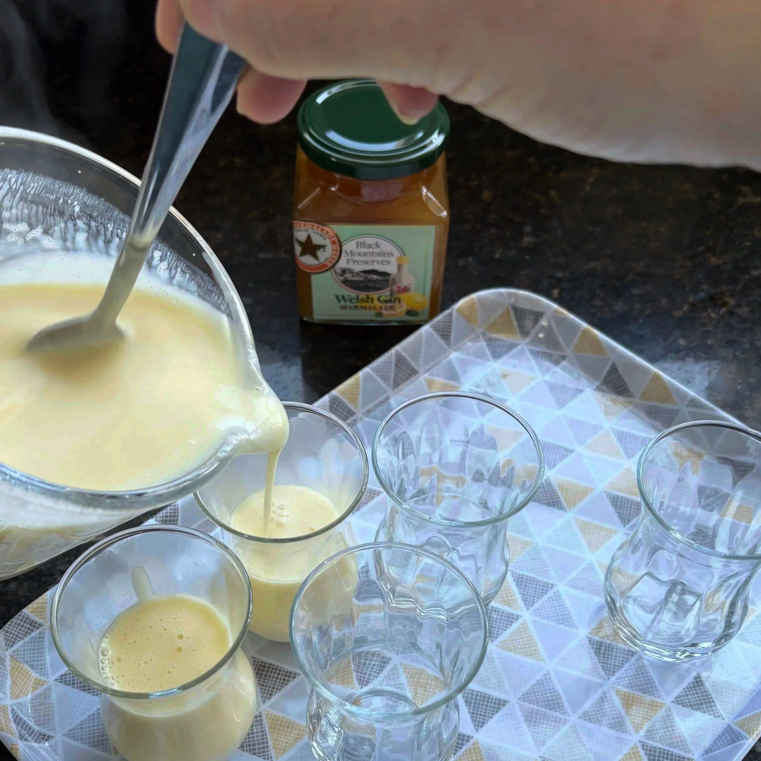 Pour into moulds