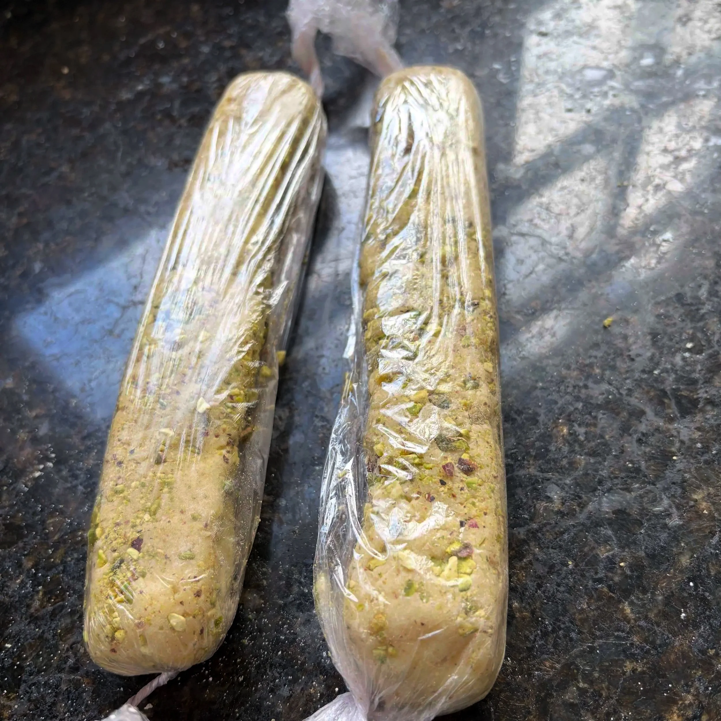 Allow shortbread mix to cool in fridge