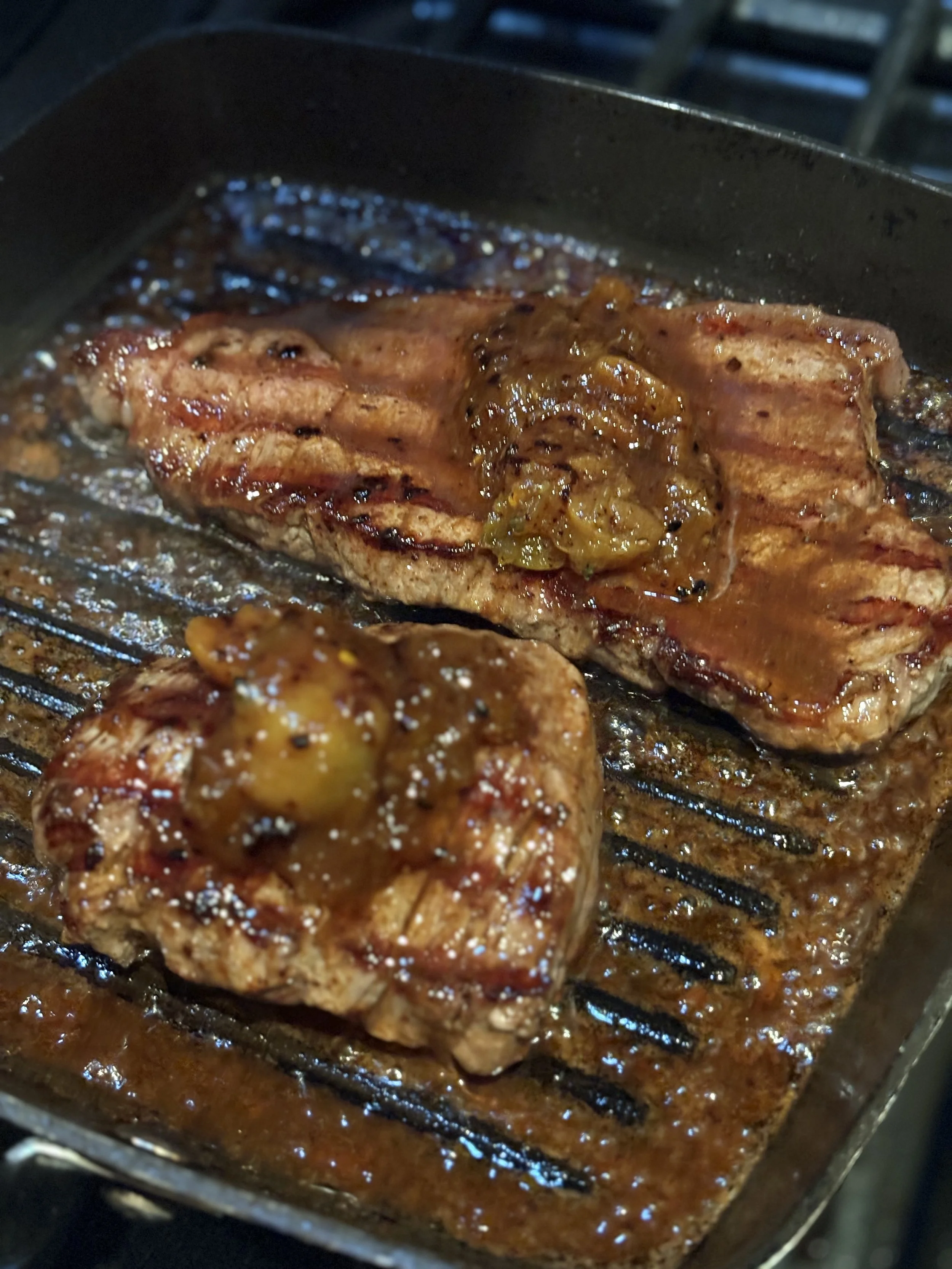 Garlic Relish with Grilled Steaks IMG_9279.jpg