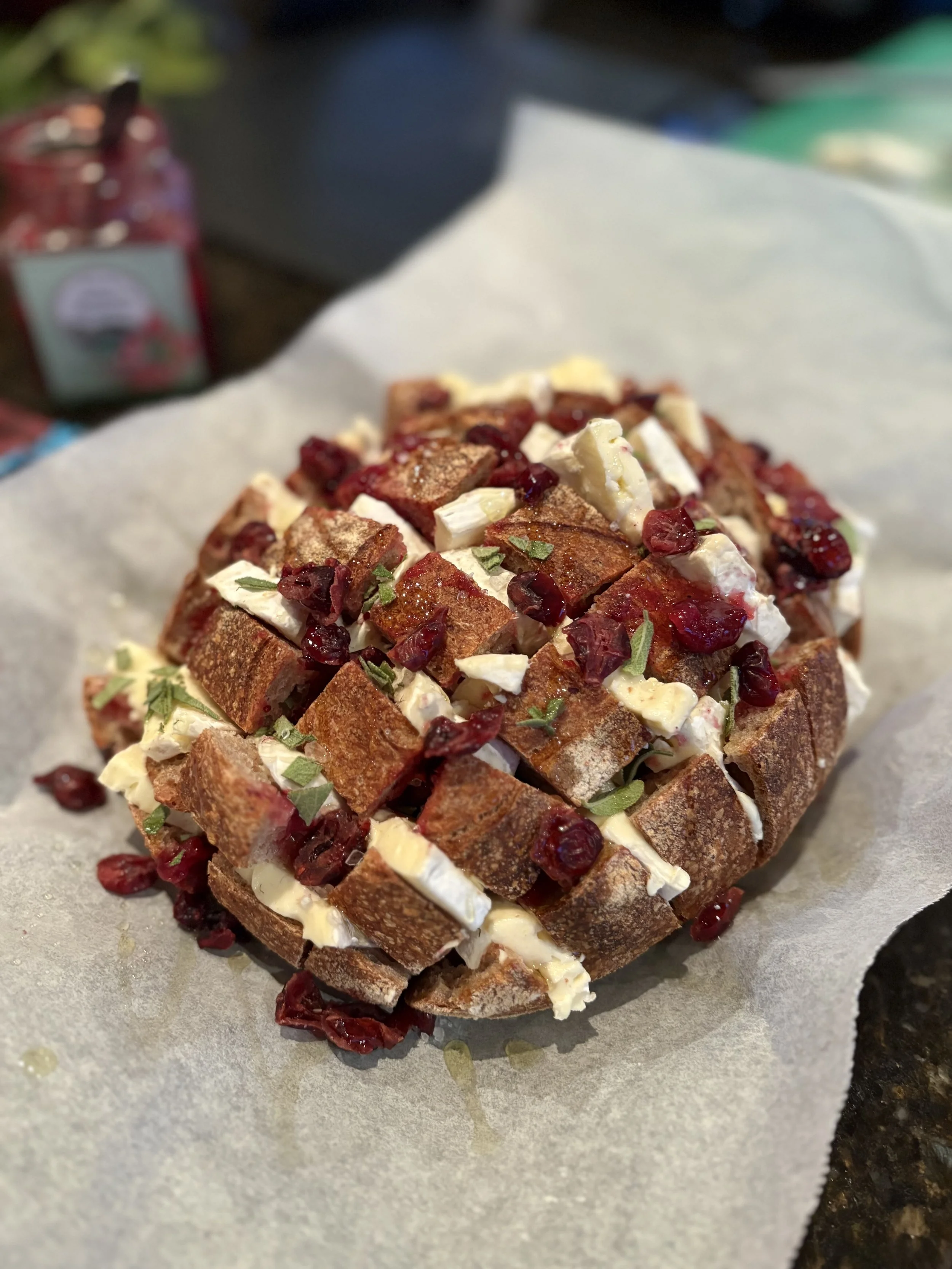 Filled Tear & Share Bread Cranberry Relish