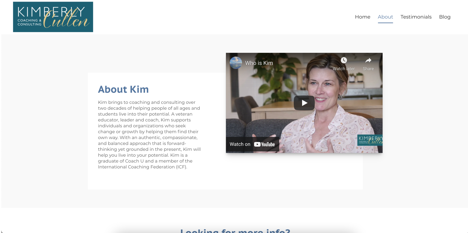 Kim: rebranding an education consultant