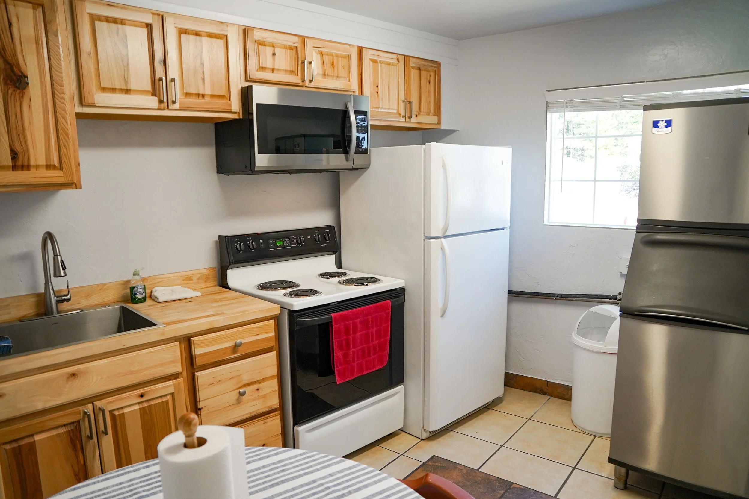 Community kitchen available for guests at Swiss Holiday Lodge