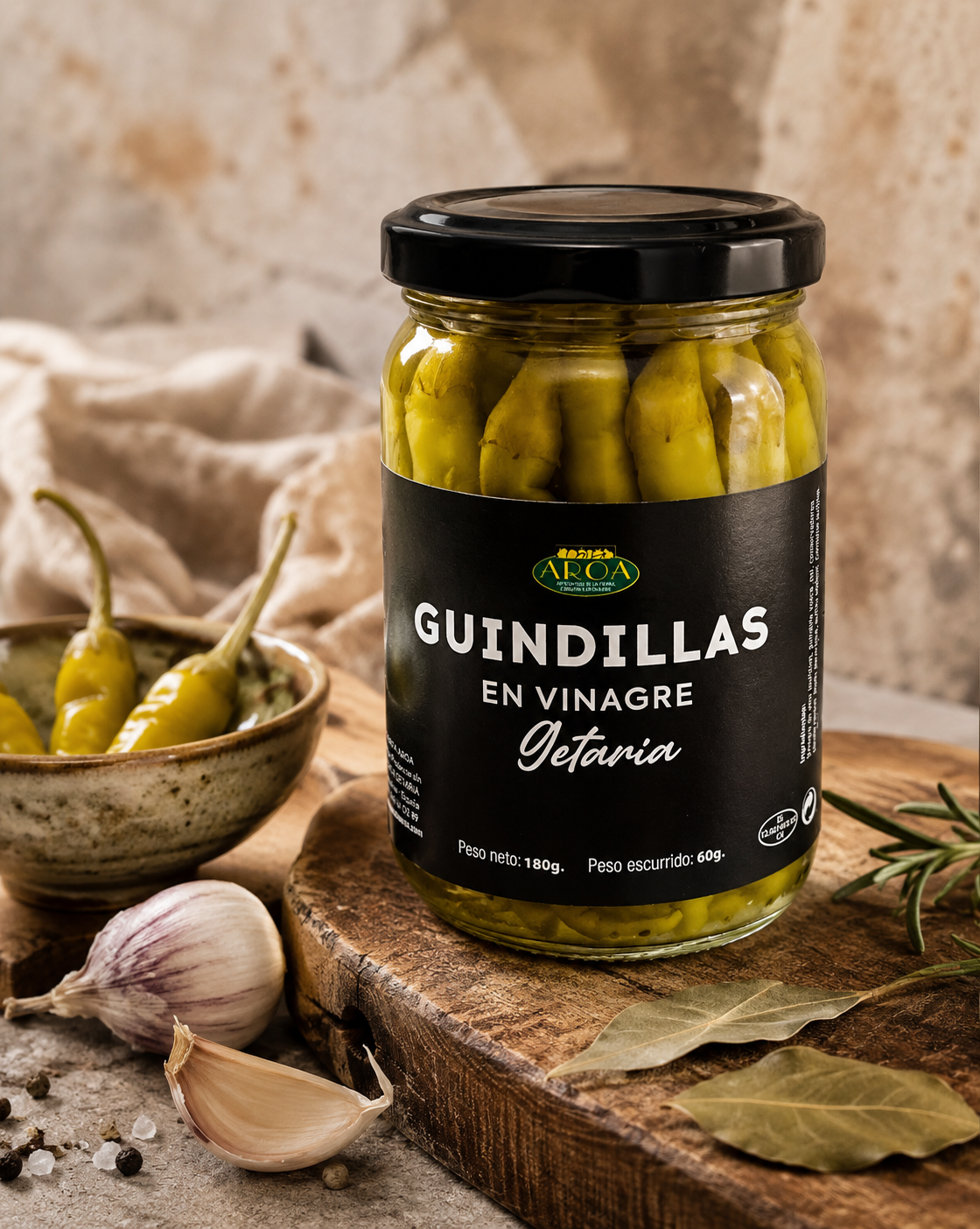 Guindilla fina Getaria 180g neto-60g escurrido