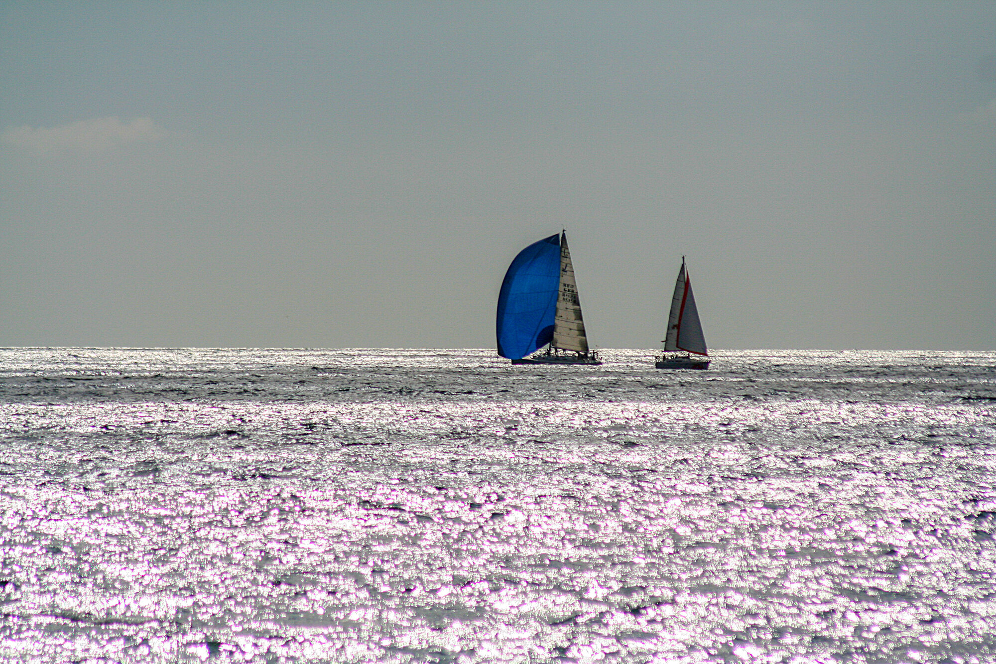 I saw two ships a'sailing ...