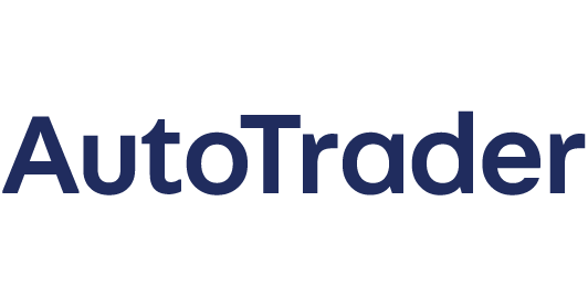 AutoTrader logo in dark blue text on a white background.
