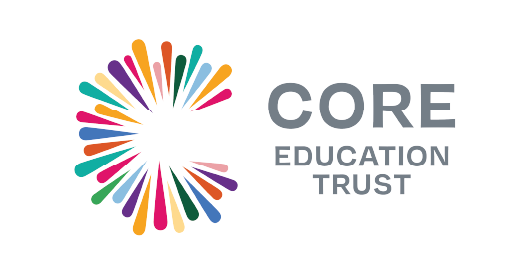 Logo for CORE Education Trust with a colorful circular design and the organization name.