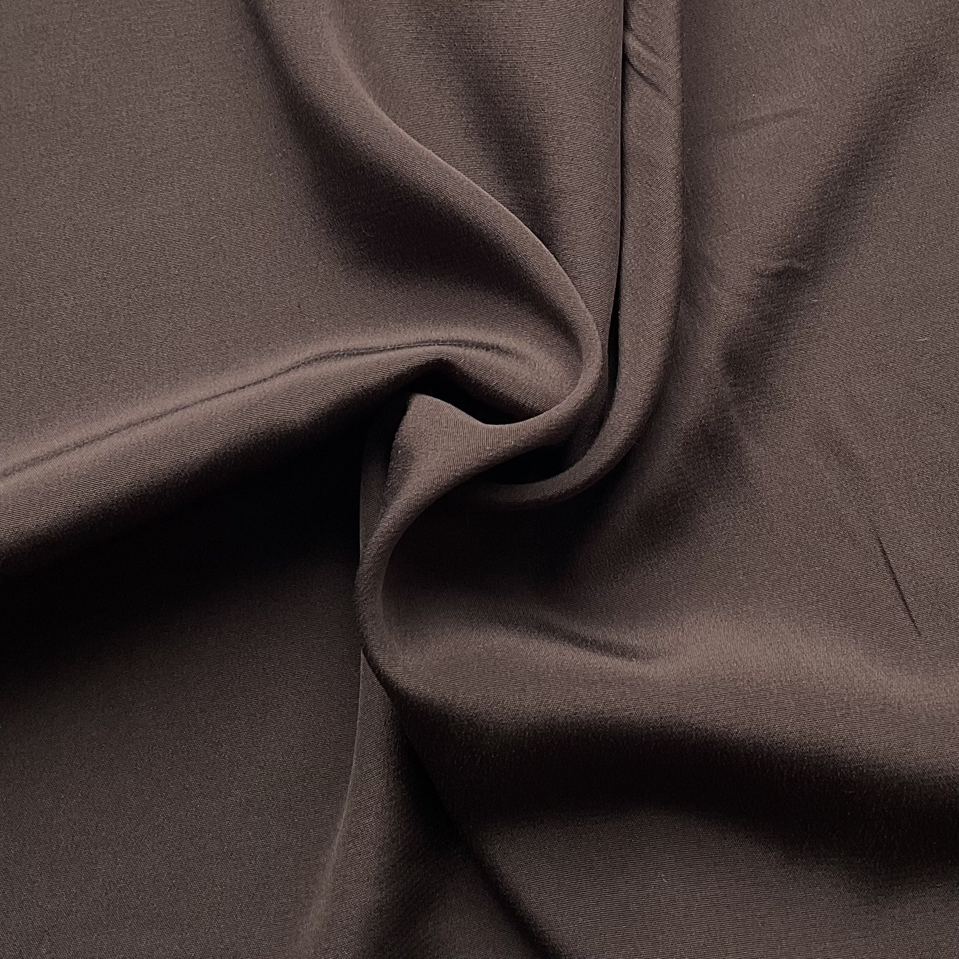 Brown Silk Crepe de Chine