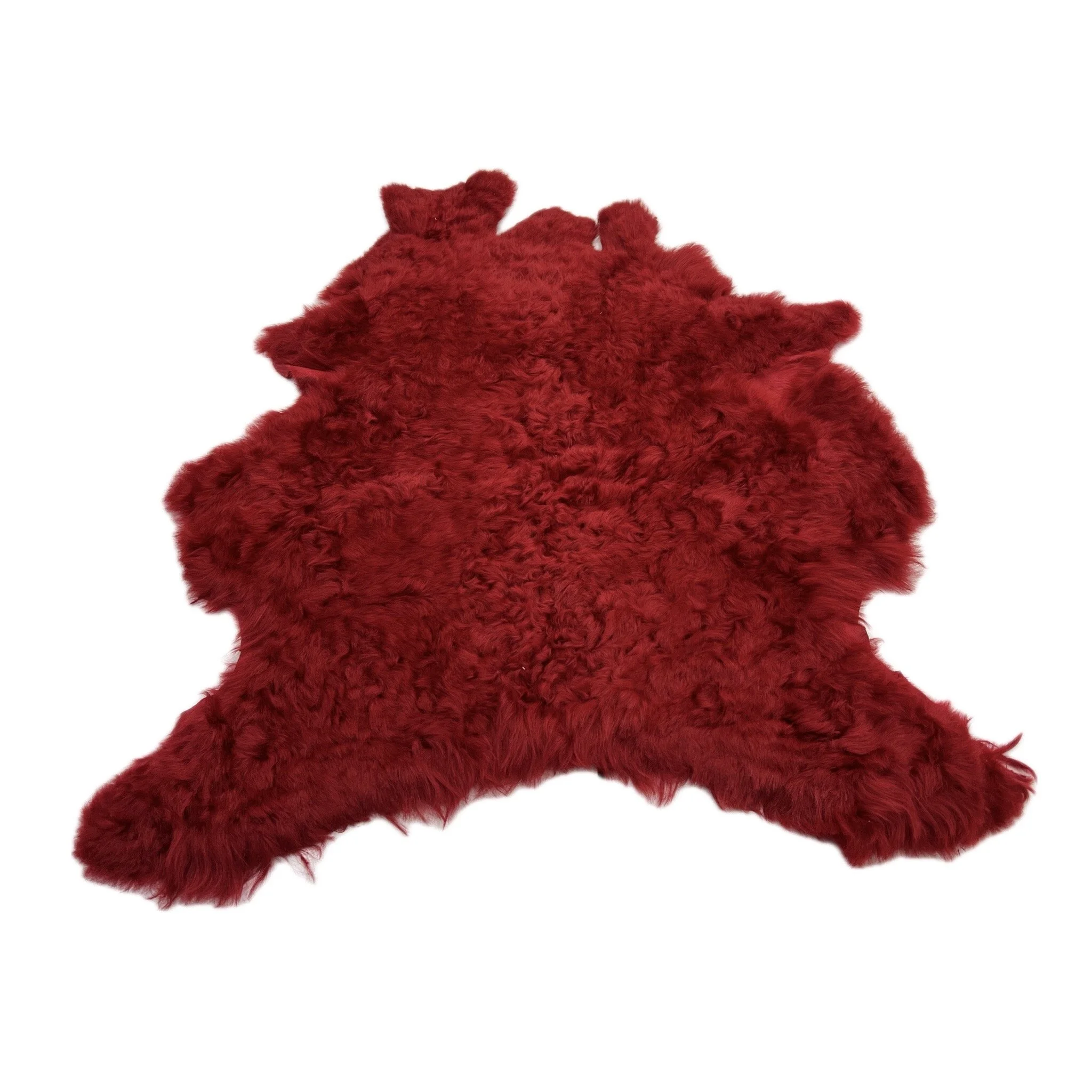 Red with Suede Back Shearling Sheepskin