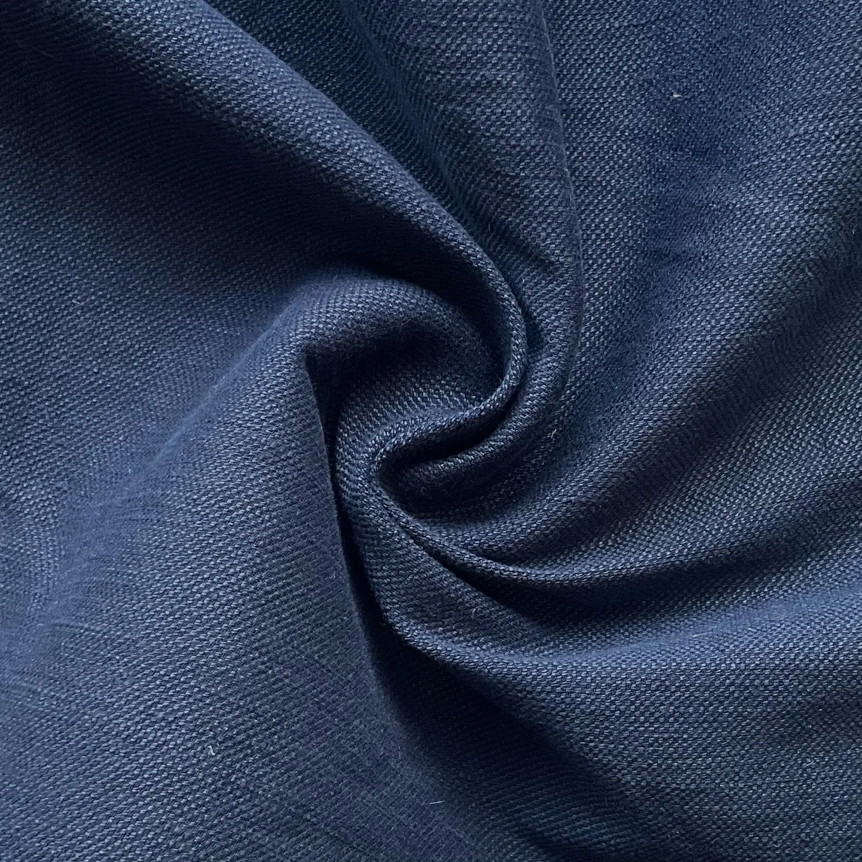Deep Blue Double Faced Linen