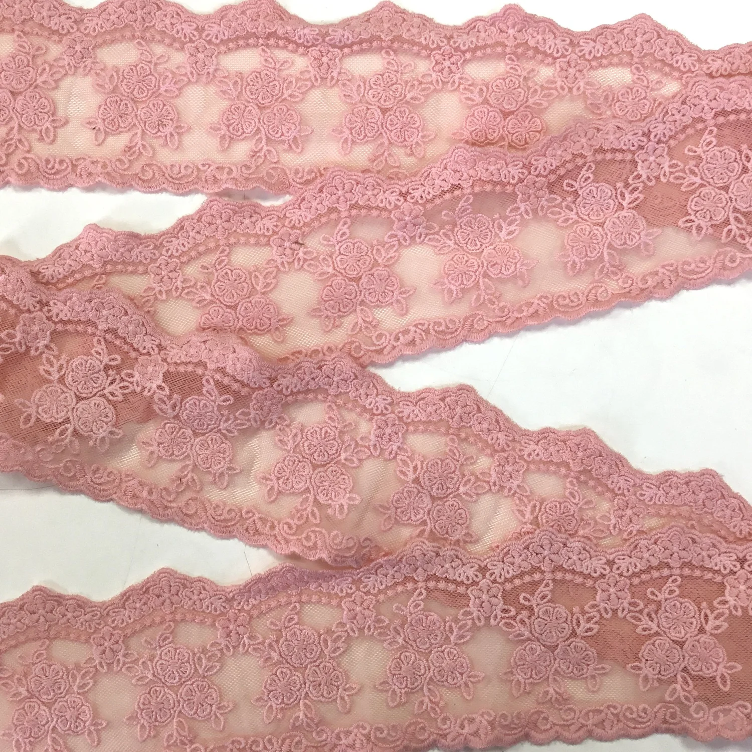 BENECREAT 30 Yards Lace Fabric Stretch Elastic 3.15 Inches Wide Trim Lace For Headbands Garters Wedding Bouquet Making - 30 Colors, 1 Yard Per Color - Foto 7