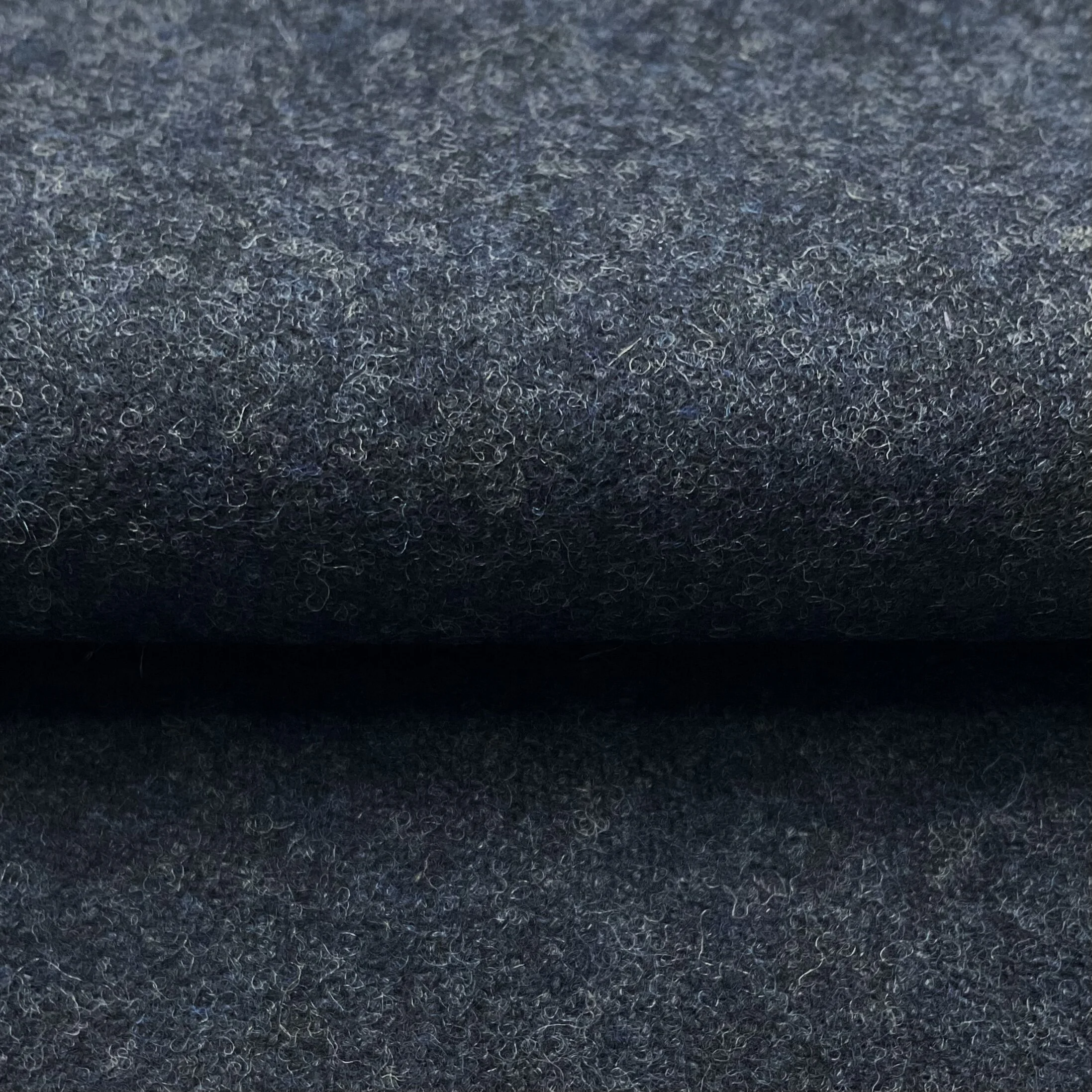 Navy Blue Wool and Cashmere Flannel Suiting