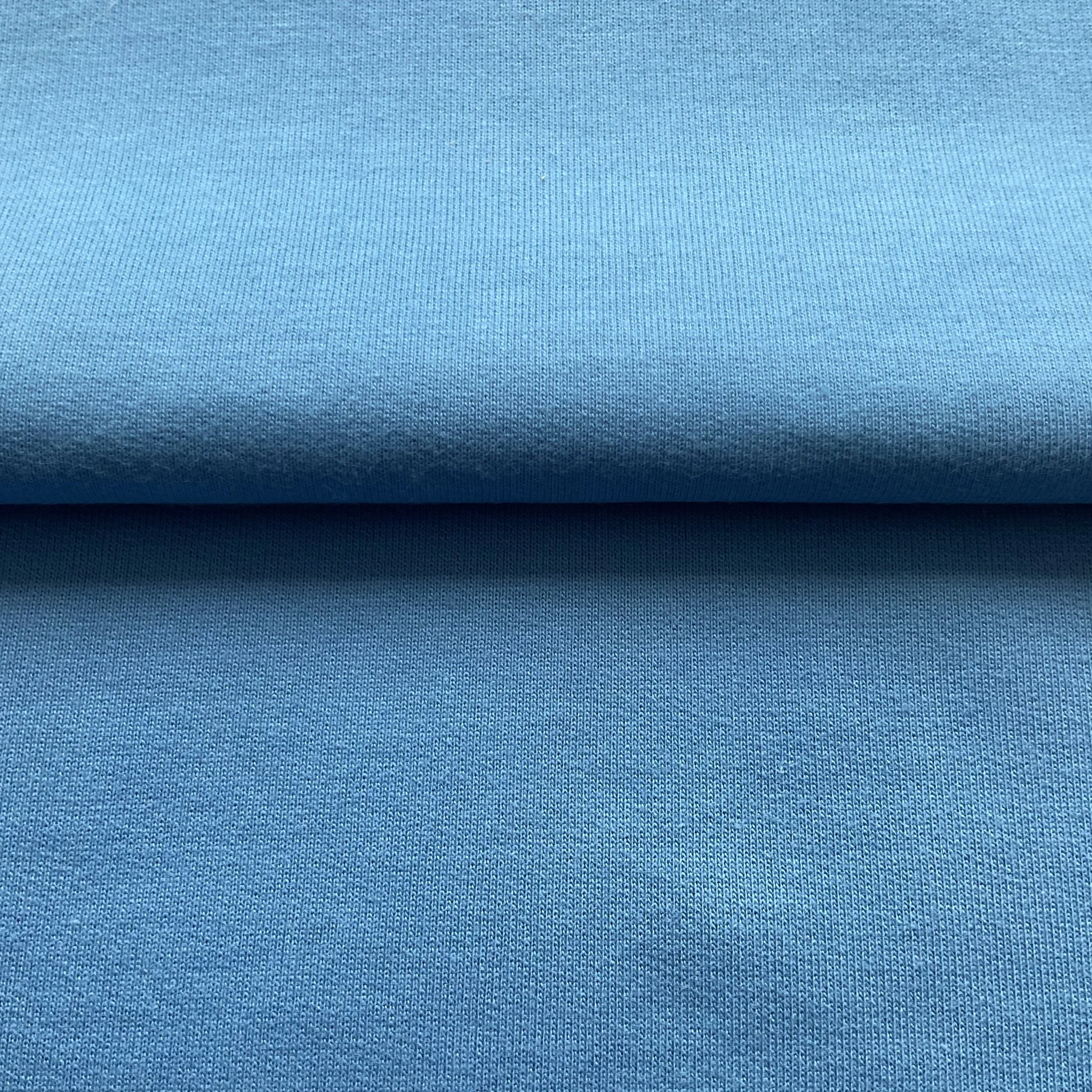 Blue Cotton Loopback Jersey