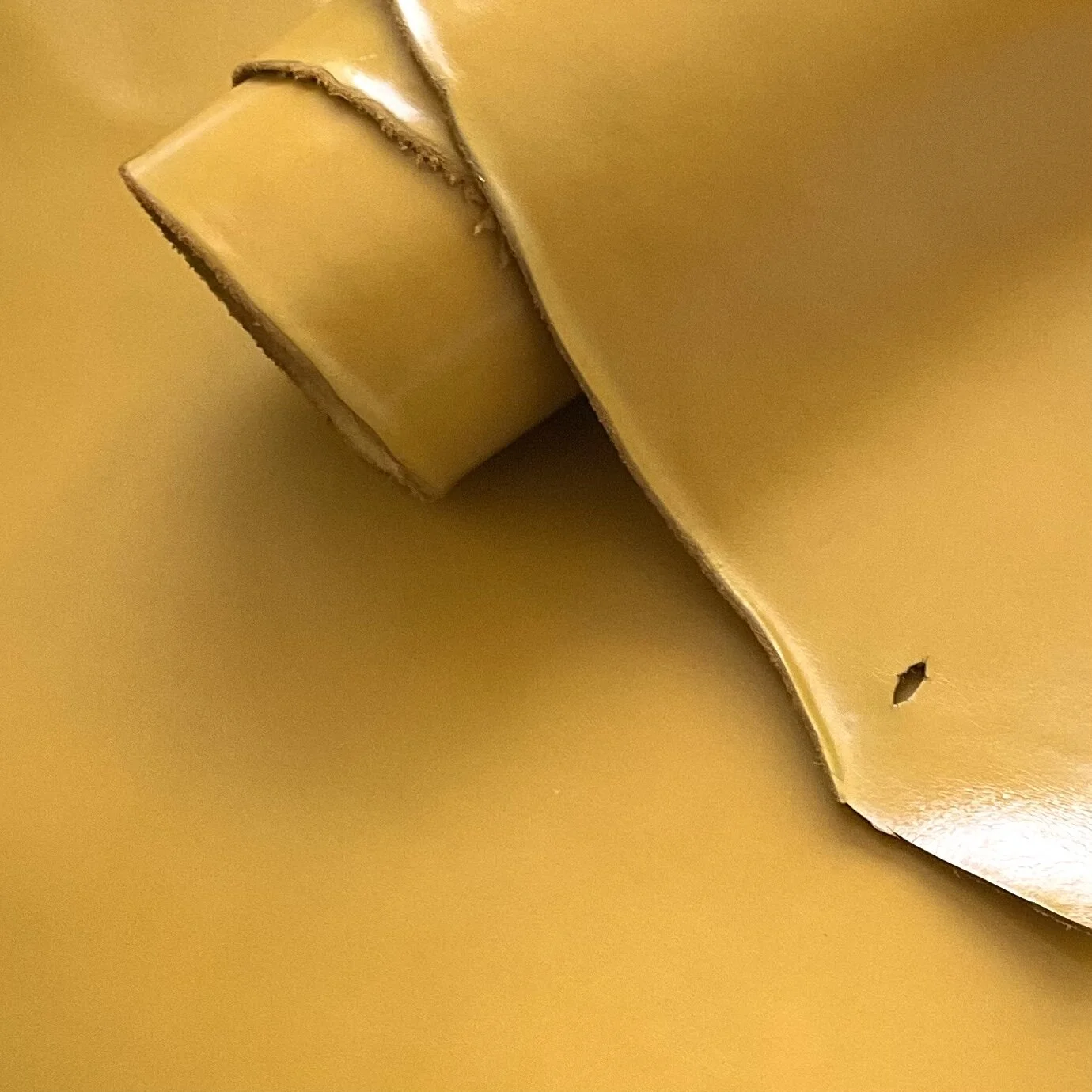 Mustard Belly Italian Leather Hide