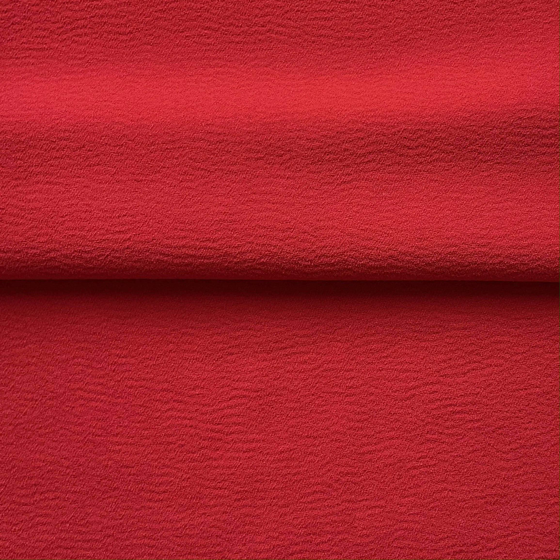 Red Viscose/Acetate Crepe De Chine