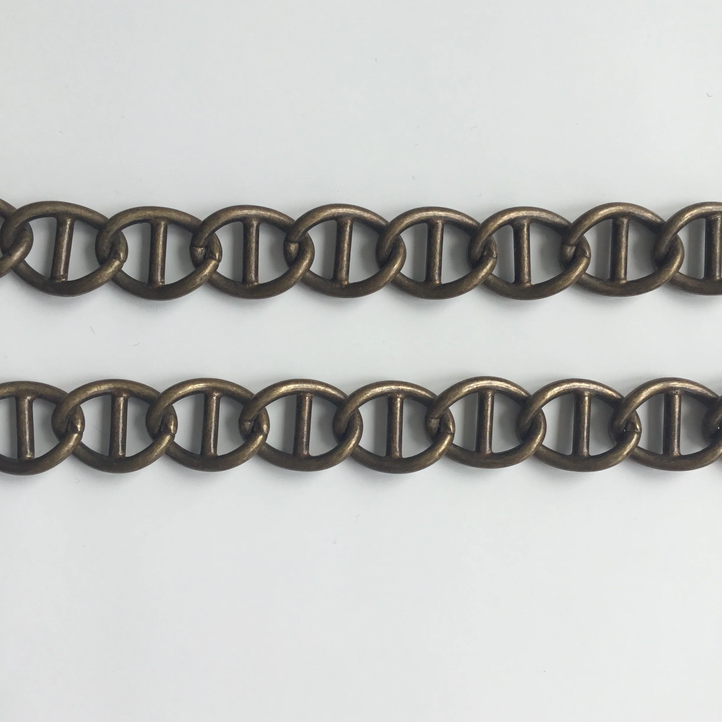 Antique Gold Tone Metal Link Chunky Chain