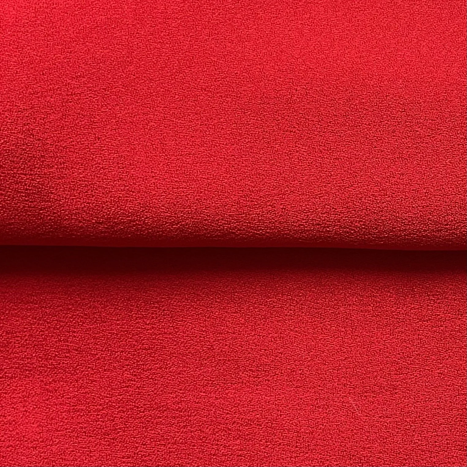 Scarlet Red Double Faced Bonded Viscose Crepe