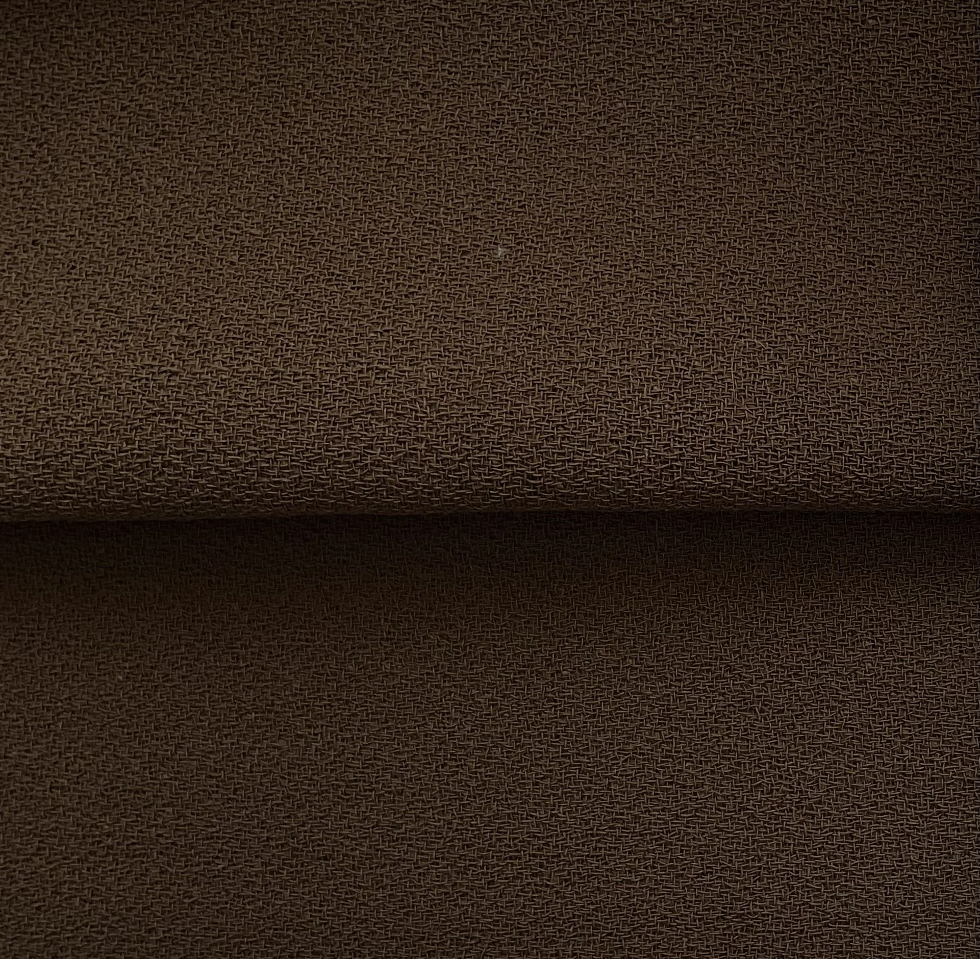 Dark camel Textured Double Faced Wool Crepe