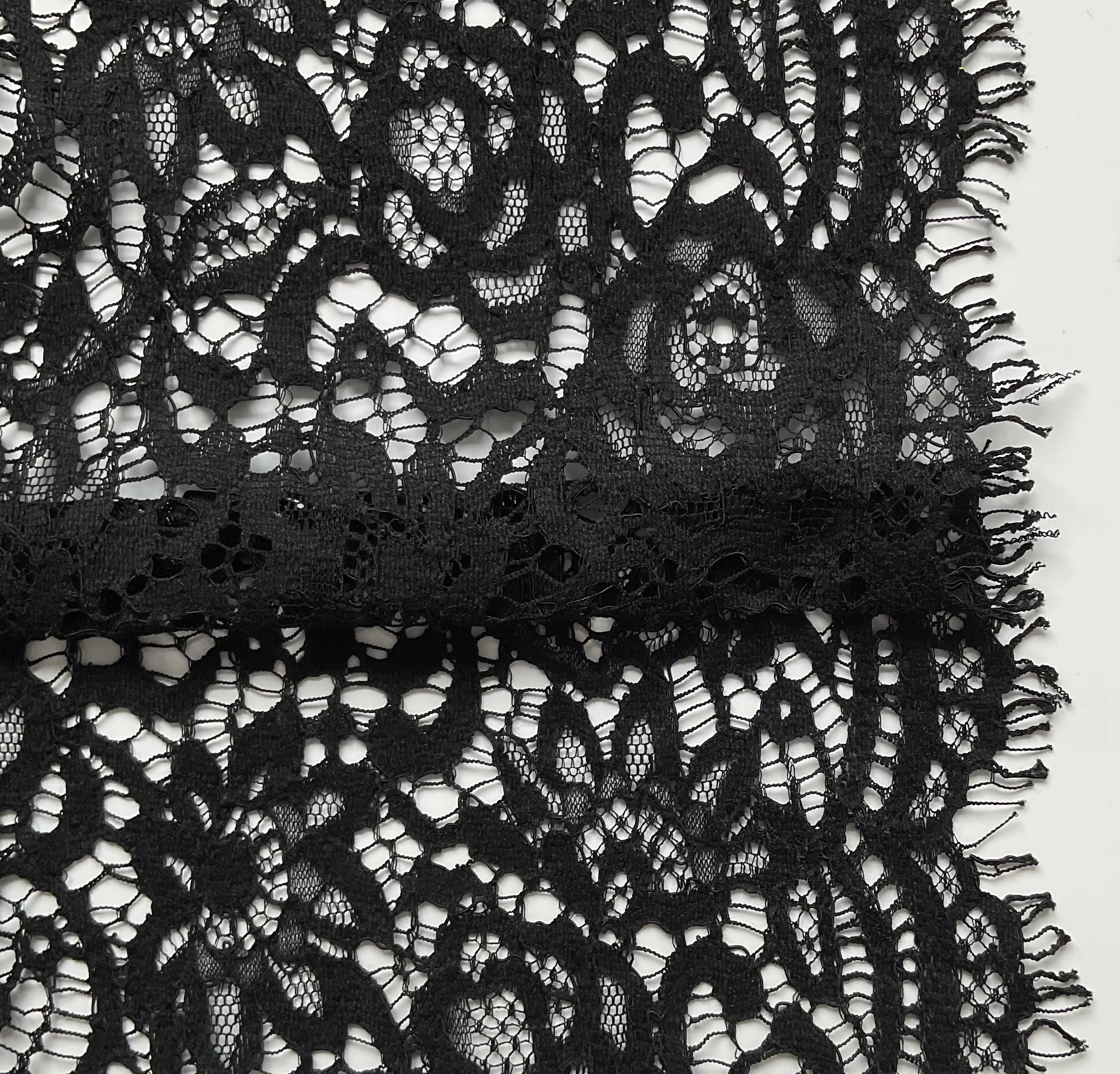 Black Scallop Edge Lace