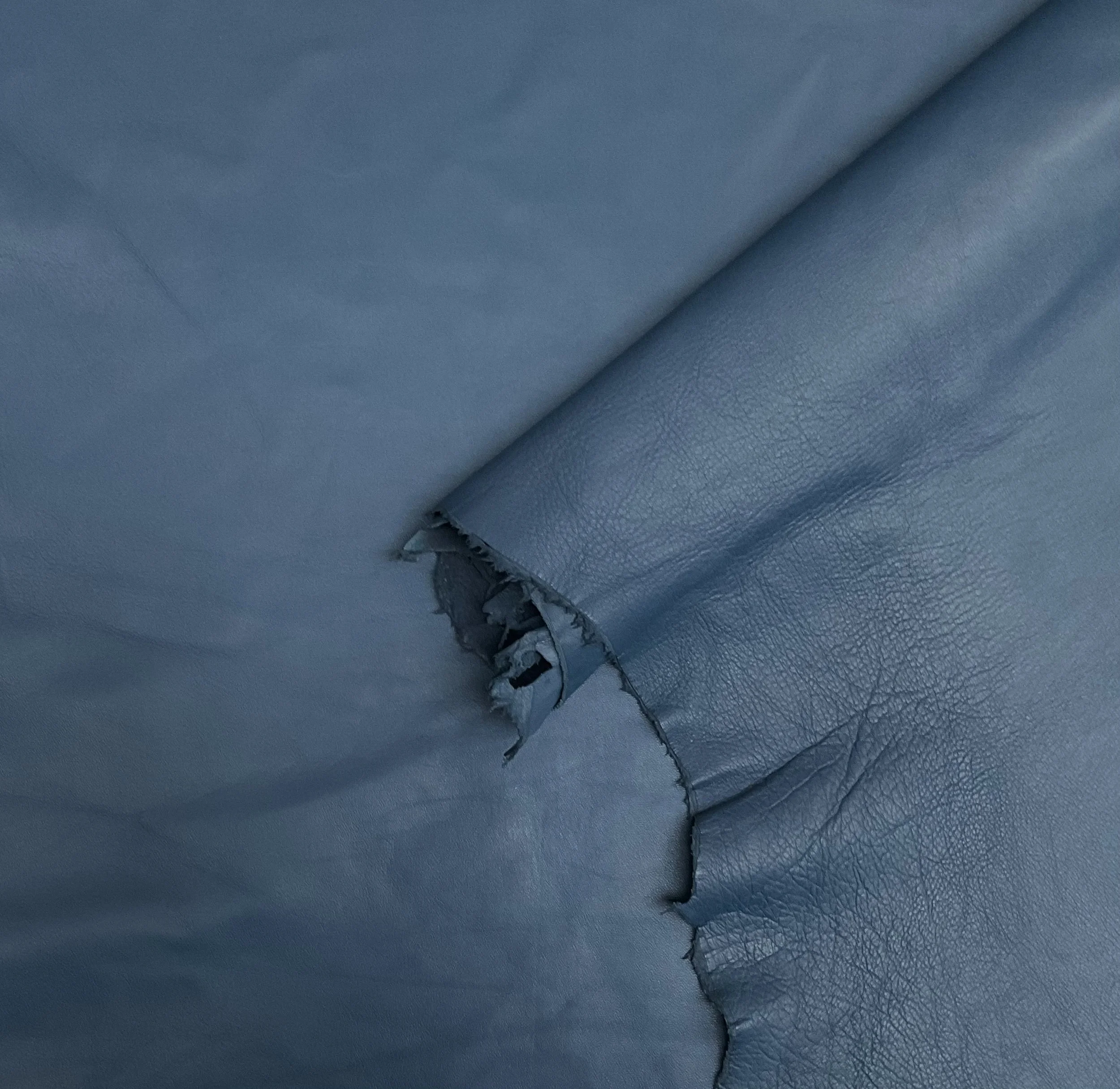 Blue Hairsheep Italian Leather Hide