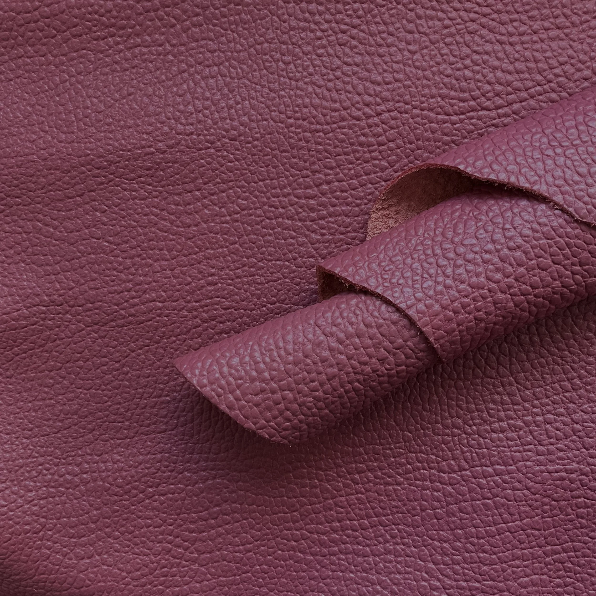 Pink Bubble Grain Italian Leather Hide